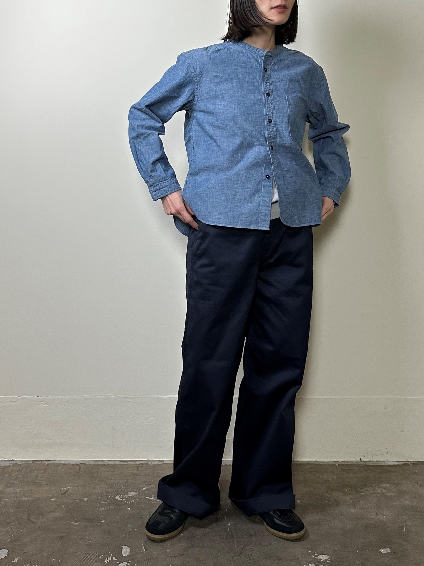 スタンドカラーシャツ / Stand collar shirt