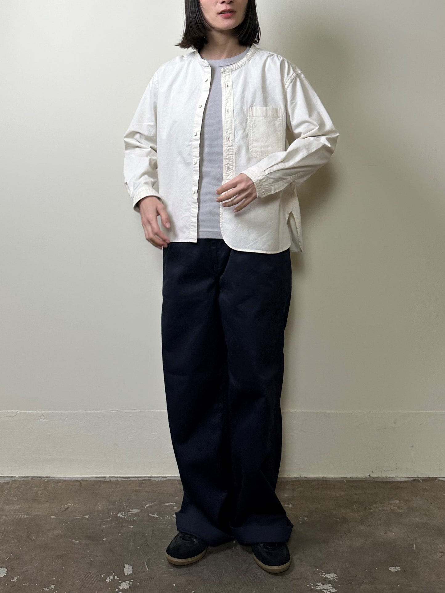 スタンドカラーシャツ / Stand collar shirt