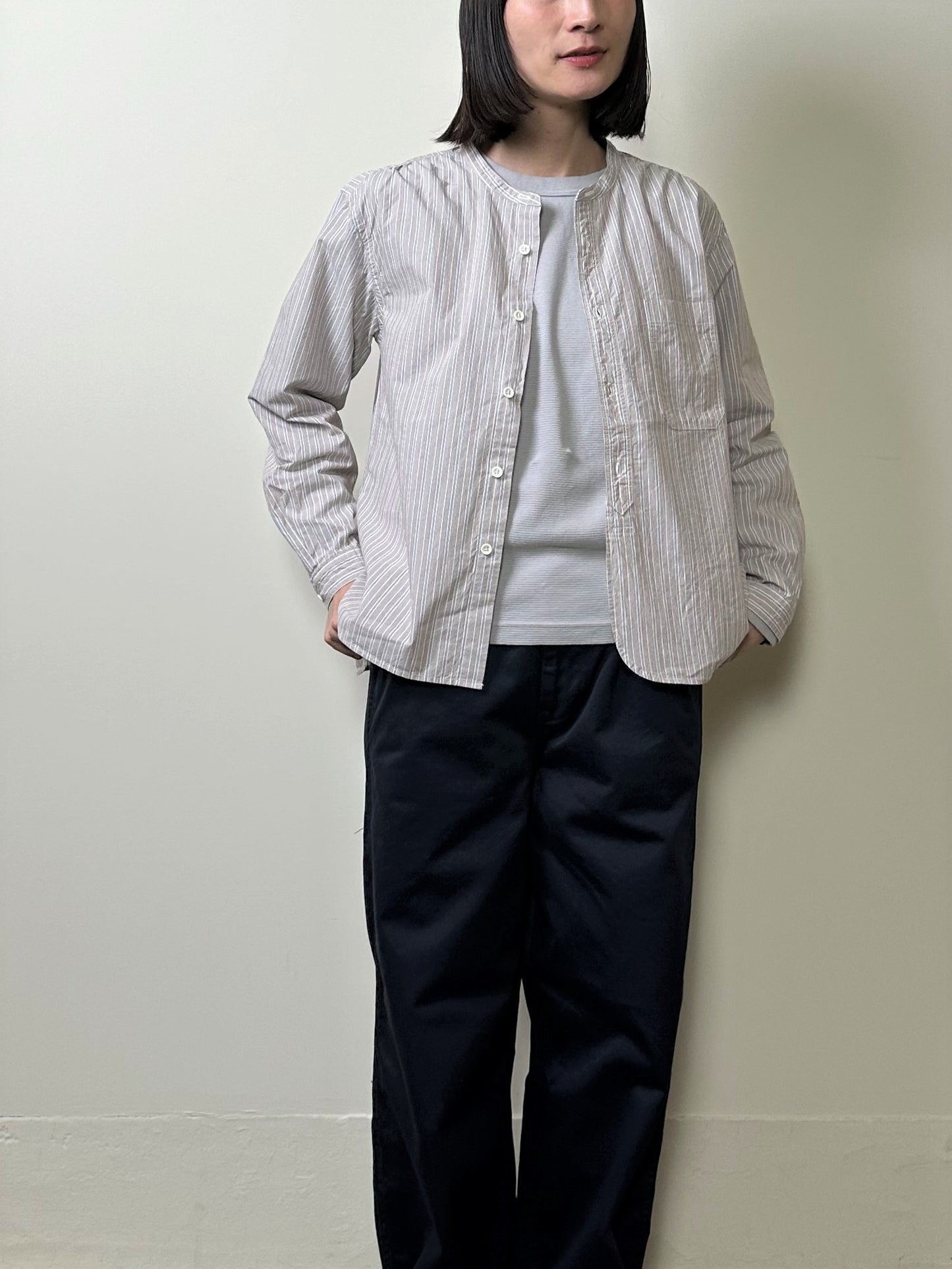 スタンドカラーシャツ / Stand collar shirt