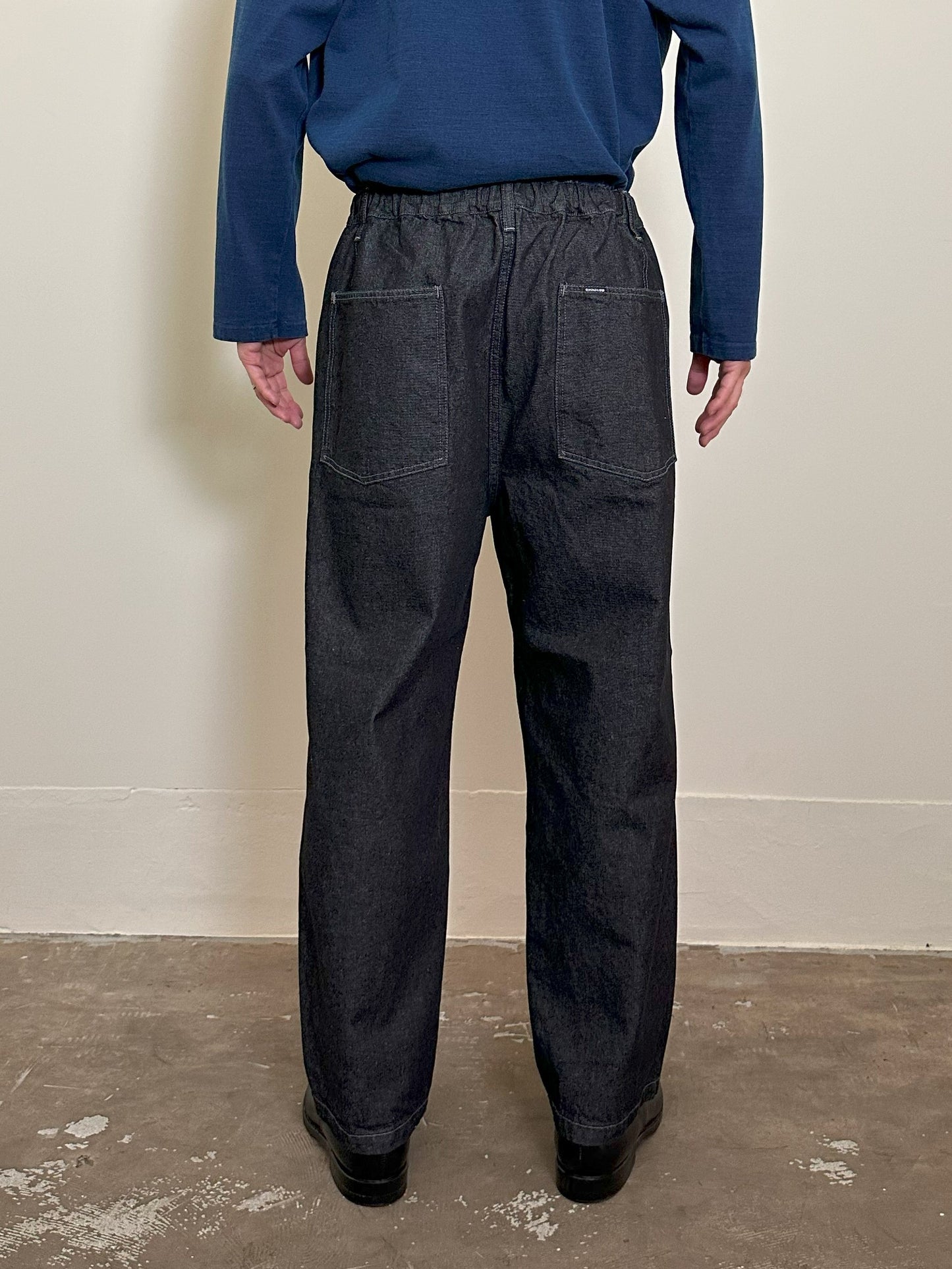 ブラックデニムPWイージーパンツ / Black Denim PW easy pants