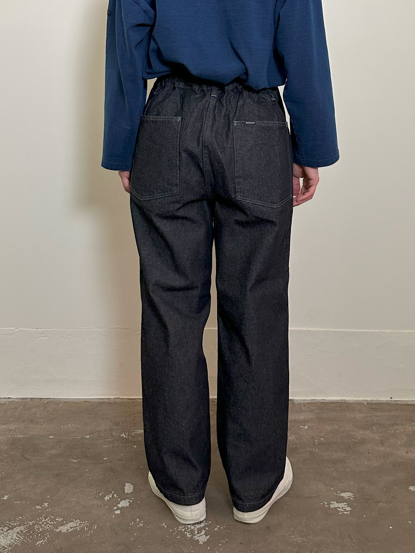 ブラックデニムPWイージーパンツ / Black Denim PW easy pants