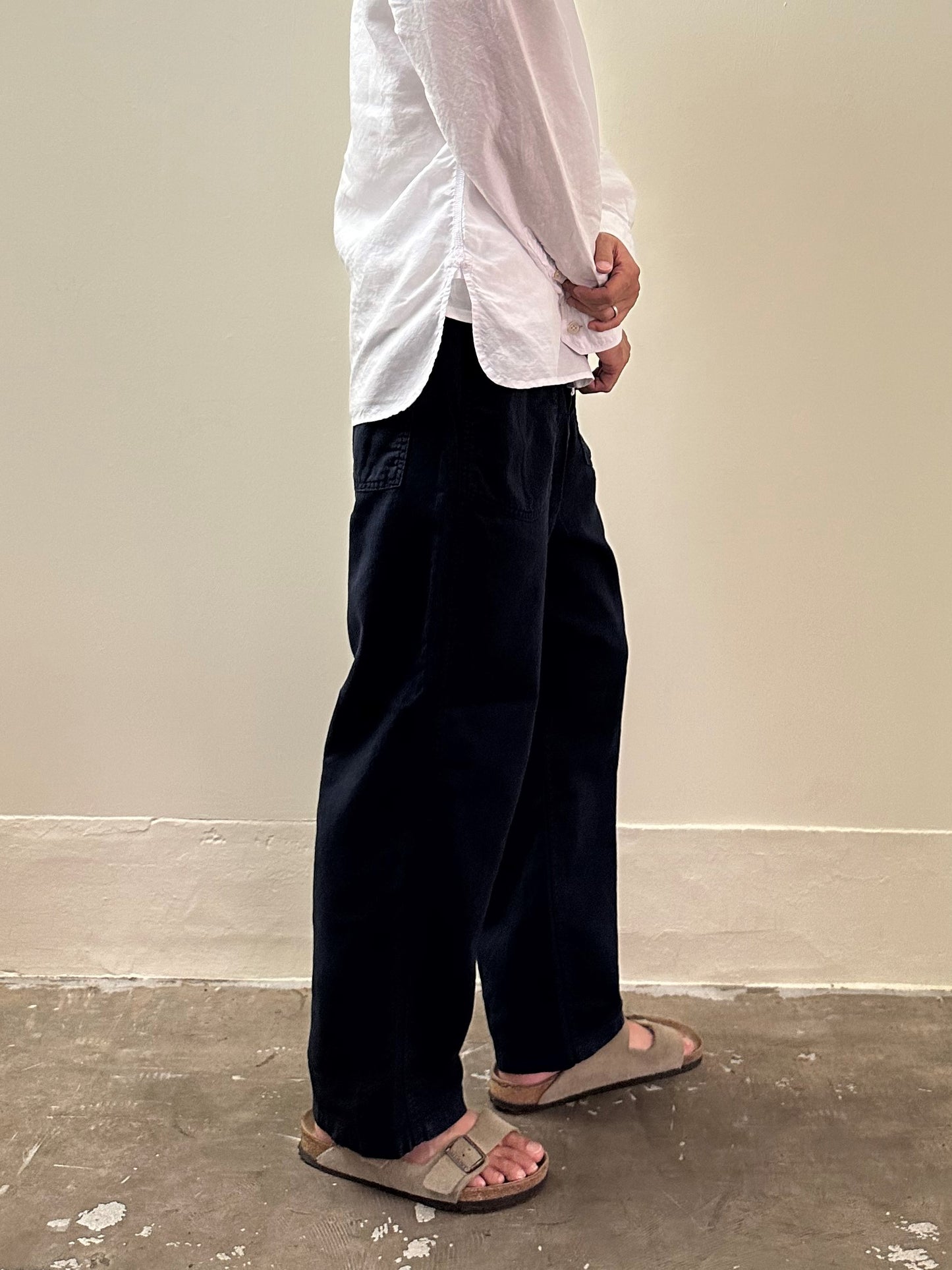 綿麻PWイージーパンツ / Cotton Linen Denim PW easy pants