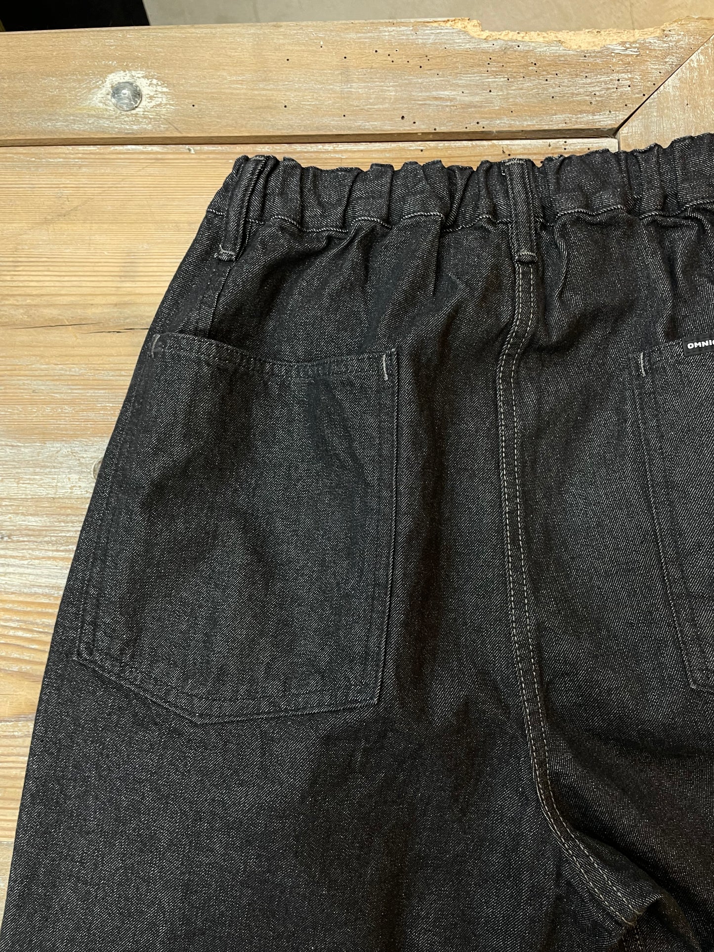 ブラックデニムPWイージーパンツ / Black Denim PW easy pants
