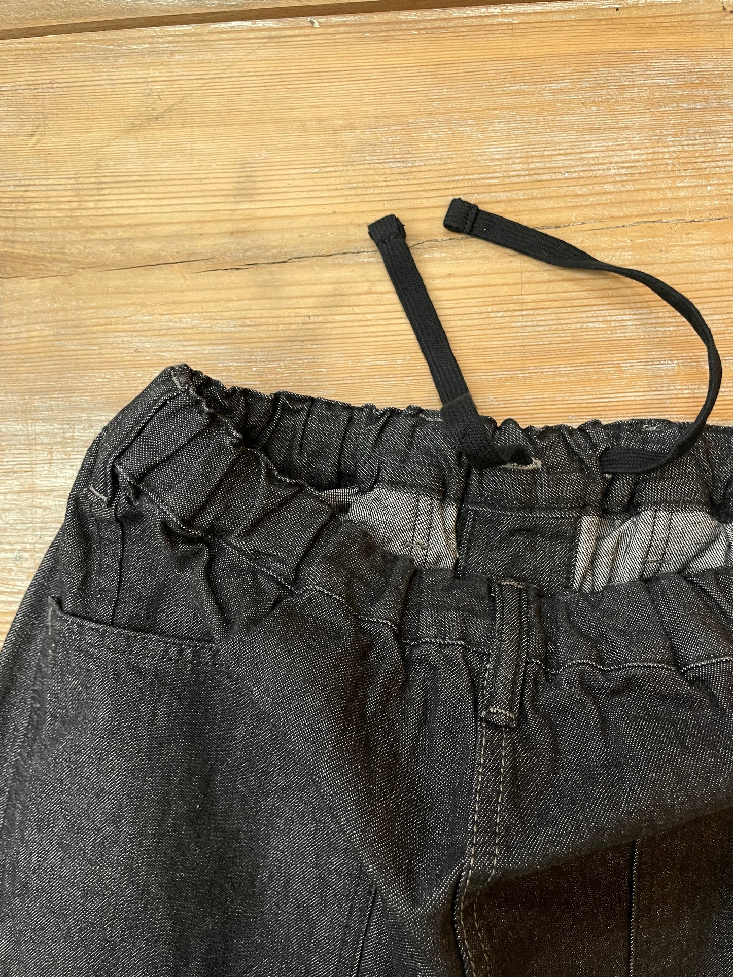 ブラックデニムPWイージーパンツ / Black Denim PW easy pants