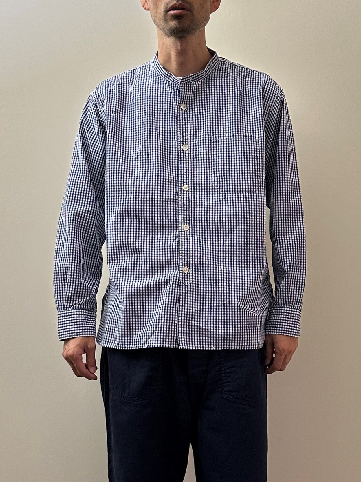 スタンドカラーワークシャツ / Stand collar work shirt