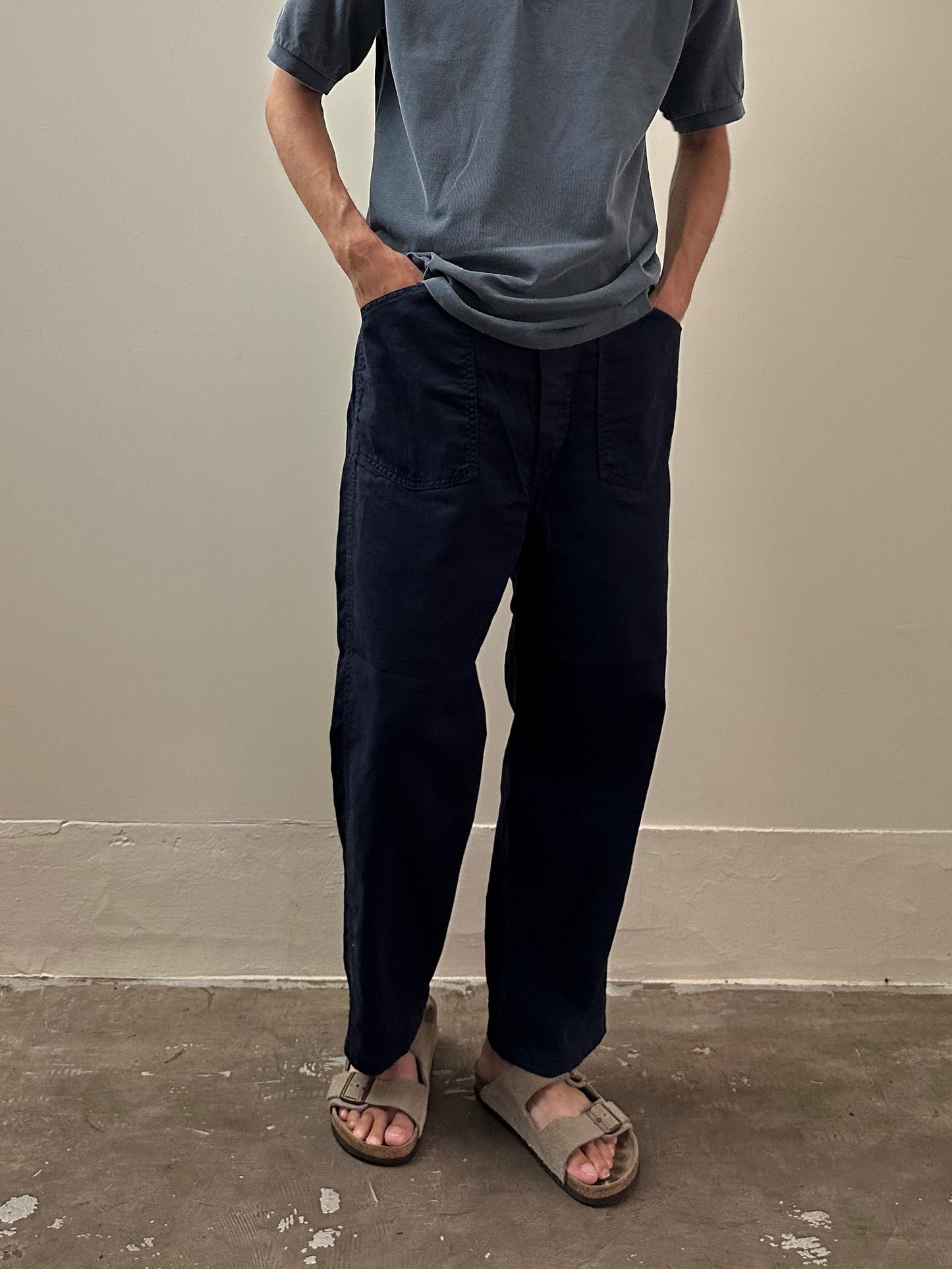 綿麻PWイージーパンツ / Cotton Linen Denim PW easy pants