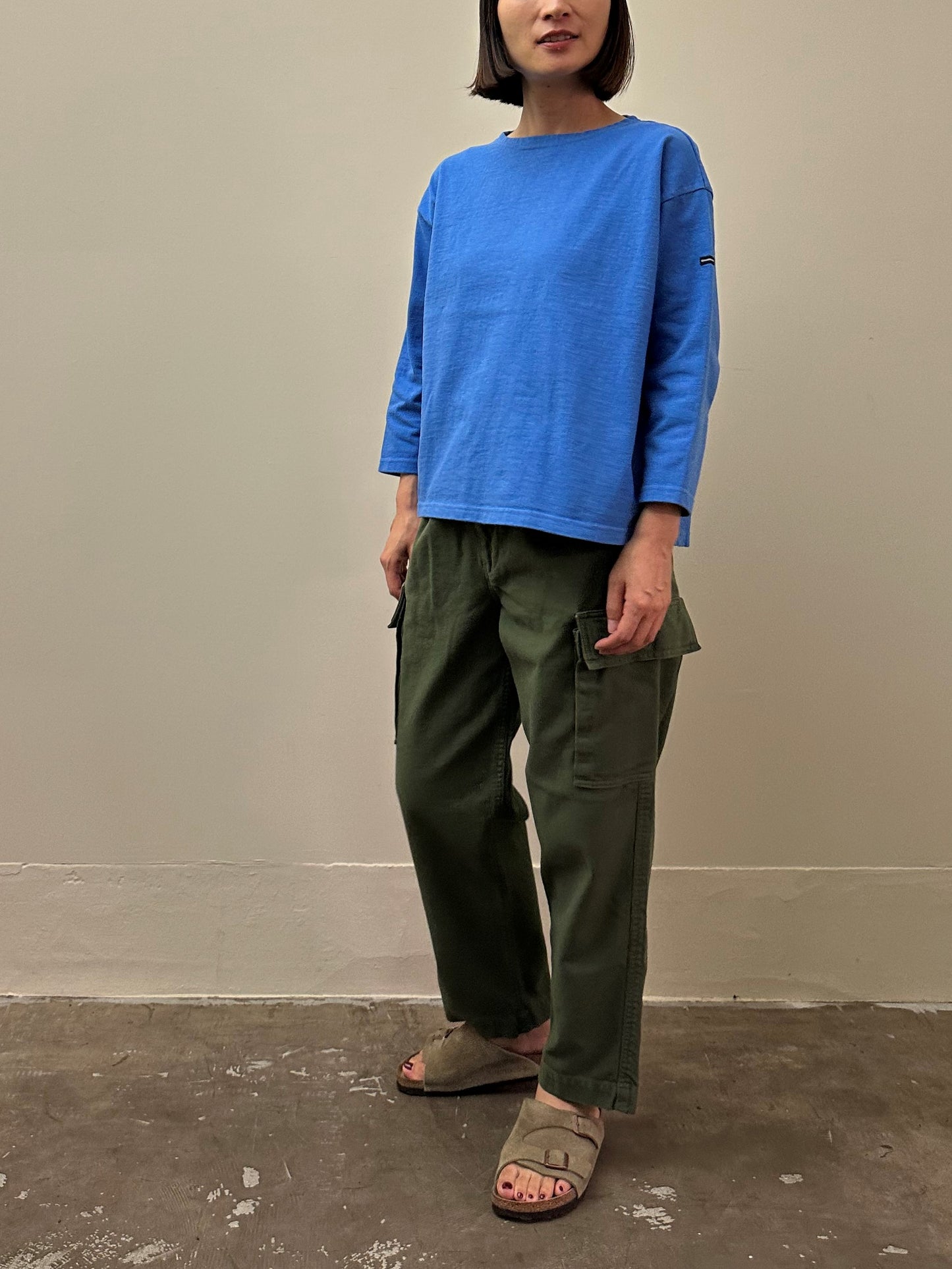 ボートネックマニッシュチューブシャツ / Boat neck mannish Tube shirt
