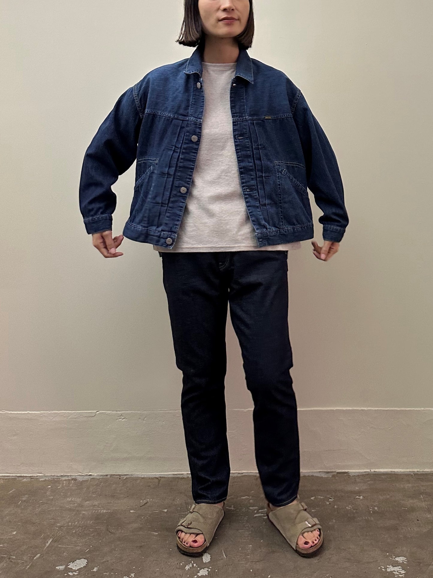 ショートワークジャケットユーズドウォッシュ / Short work jacket used wash