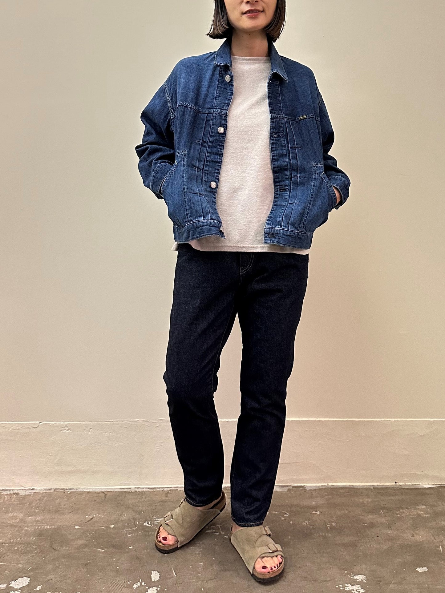 ショートワークジャケットユーズドウォッシュ / Short work jacket used wash