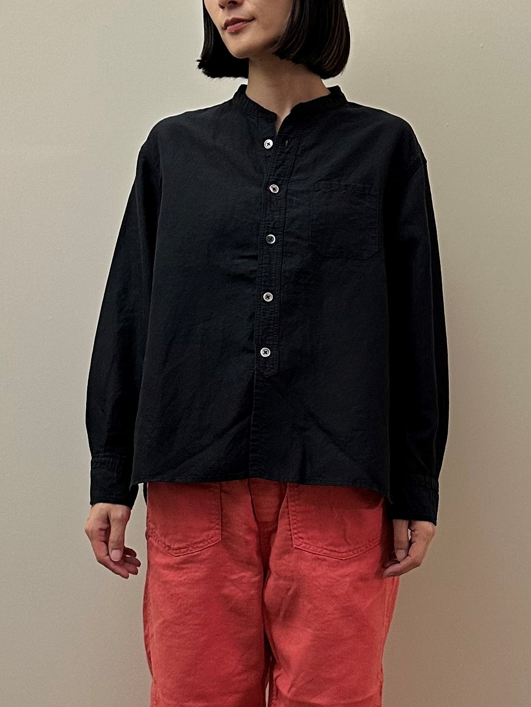 スタンドカラーワークシャツ / Stand collar work shirt