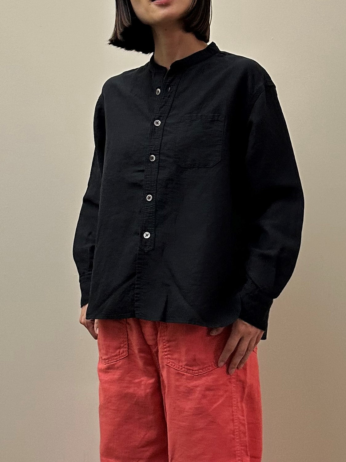 スタンドカラーワークシャツ / Stand collar work shirt