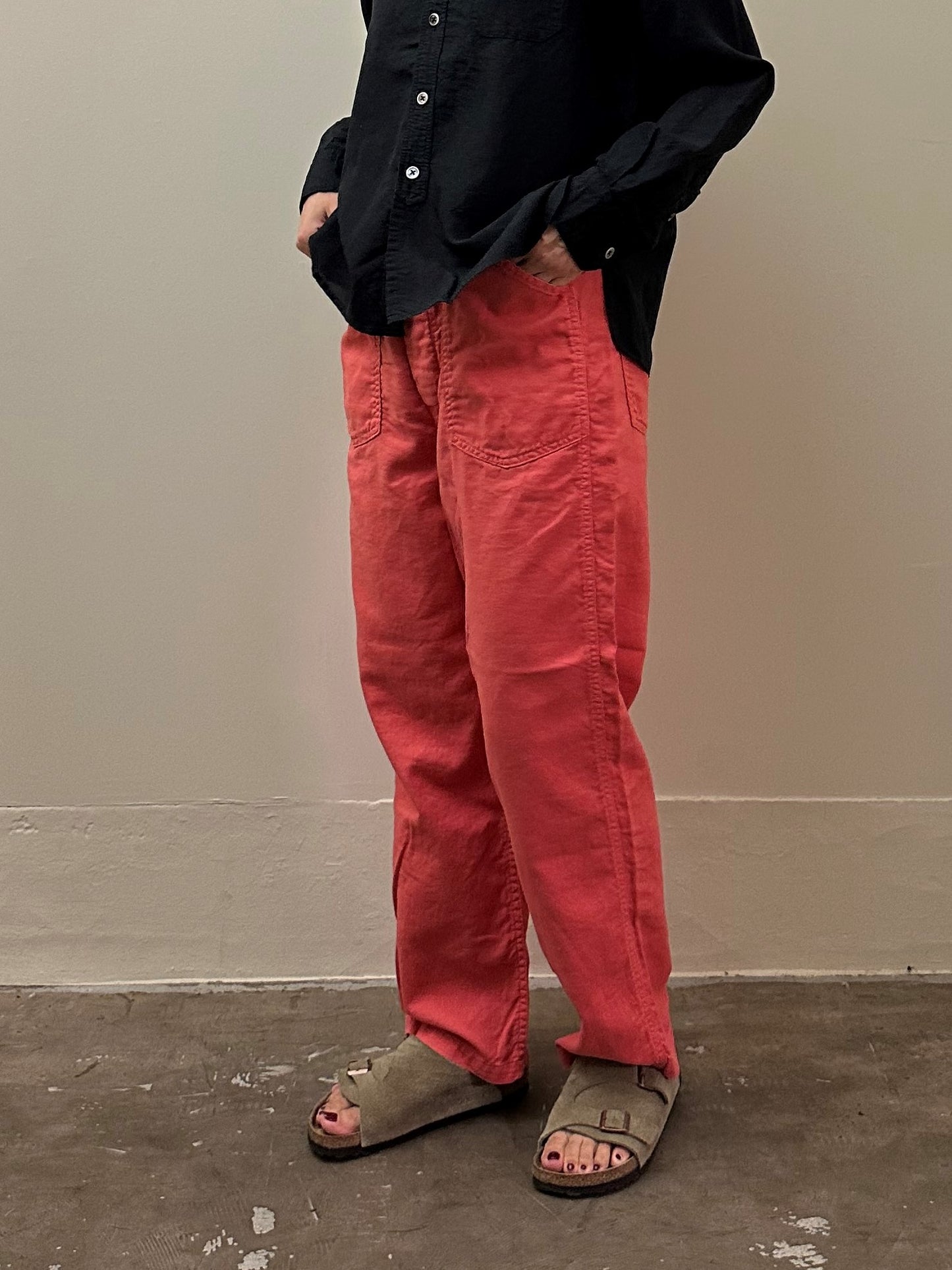 綿麻PWイージーパンツ / Cotton Linen PW easy pants