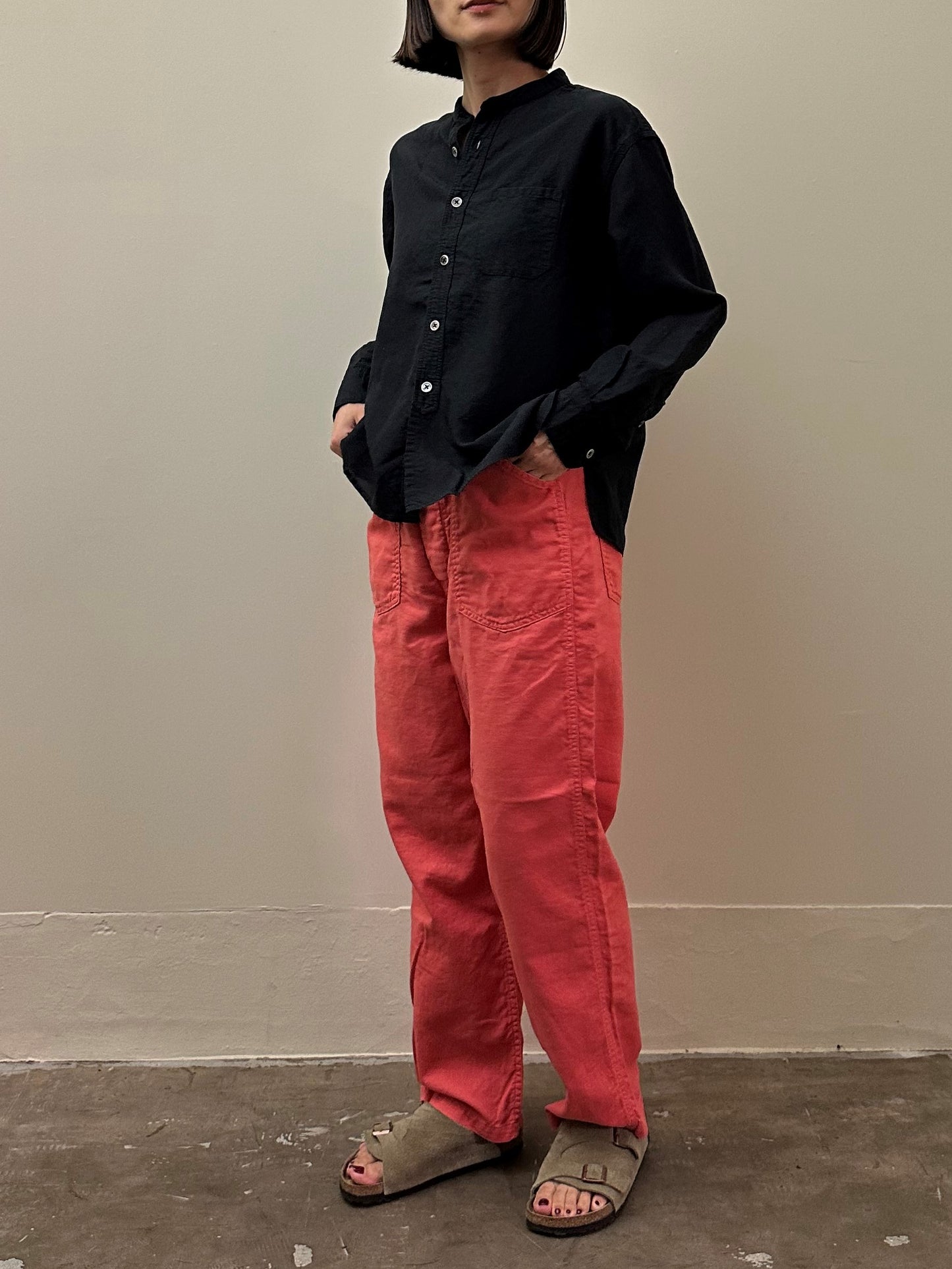 スタンドカラーワークシャツ / Stand collar work shirt