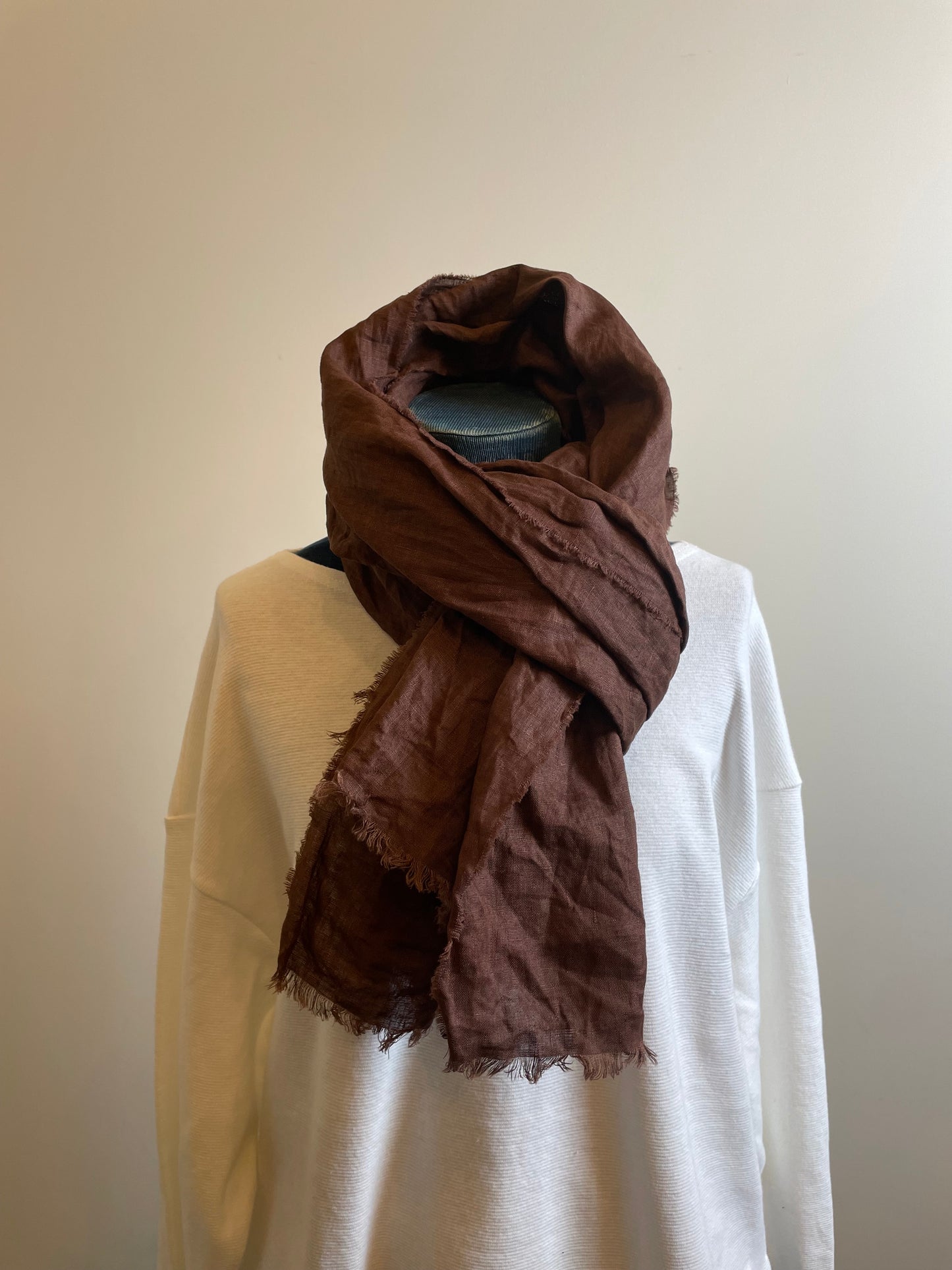 60 Linen short muffler / 60 リネンショートマフラー