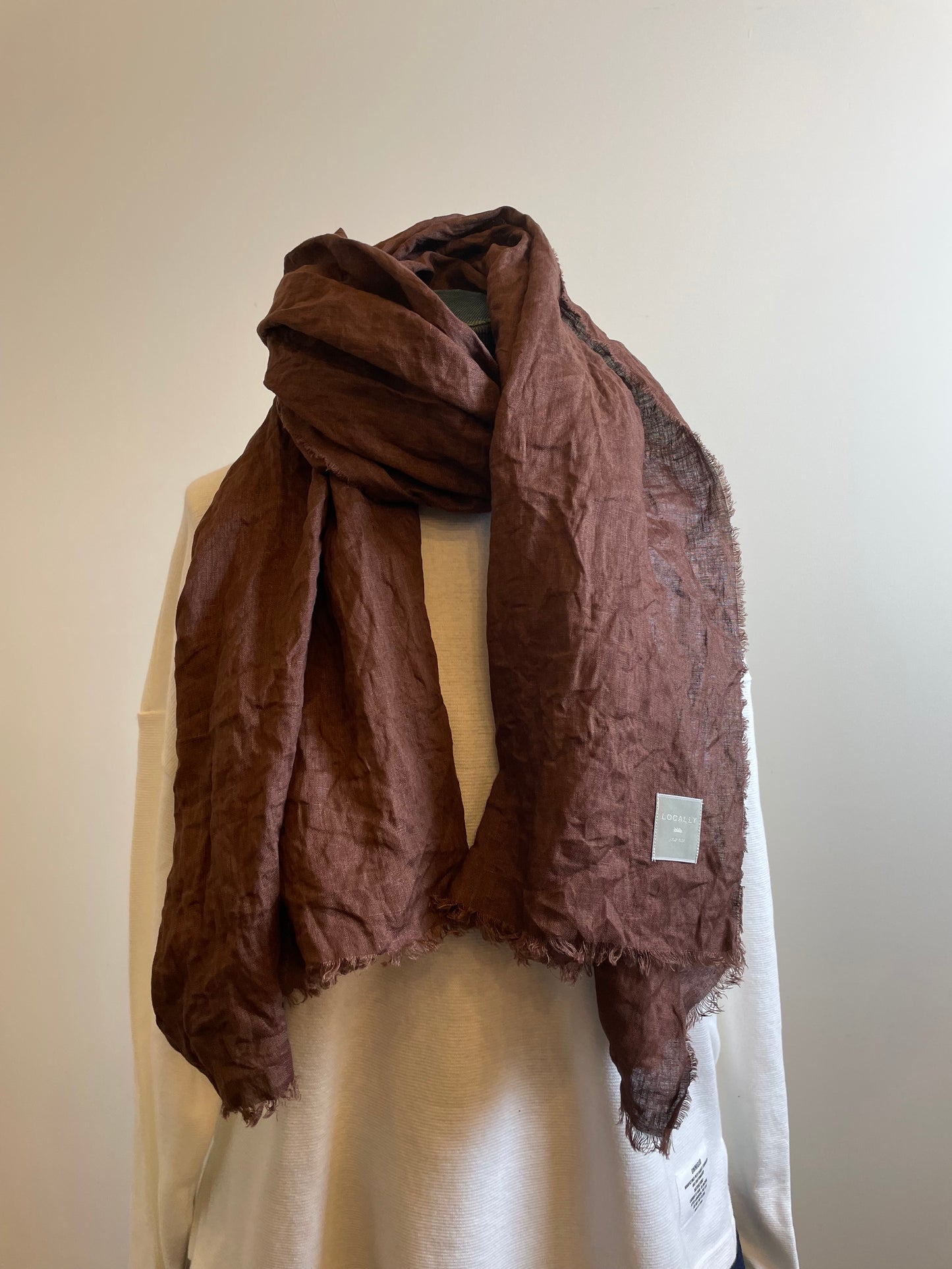 60 Linen short muffler / 60 リネンショートマフラー