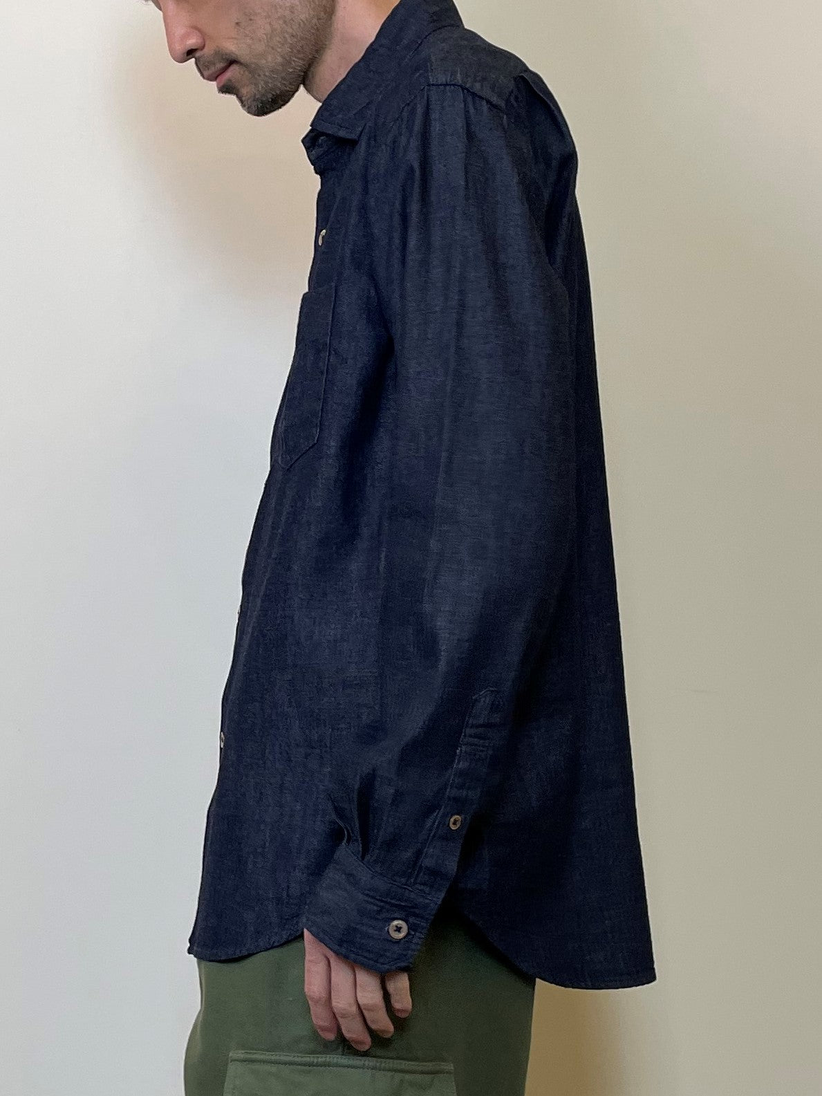デニム スプレッドカラーシャツ / Denim Spread collar shirt