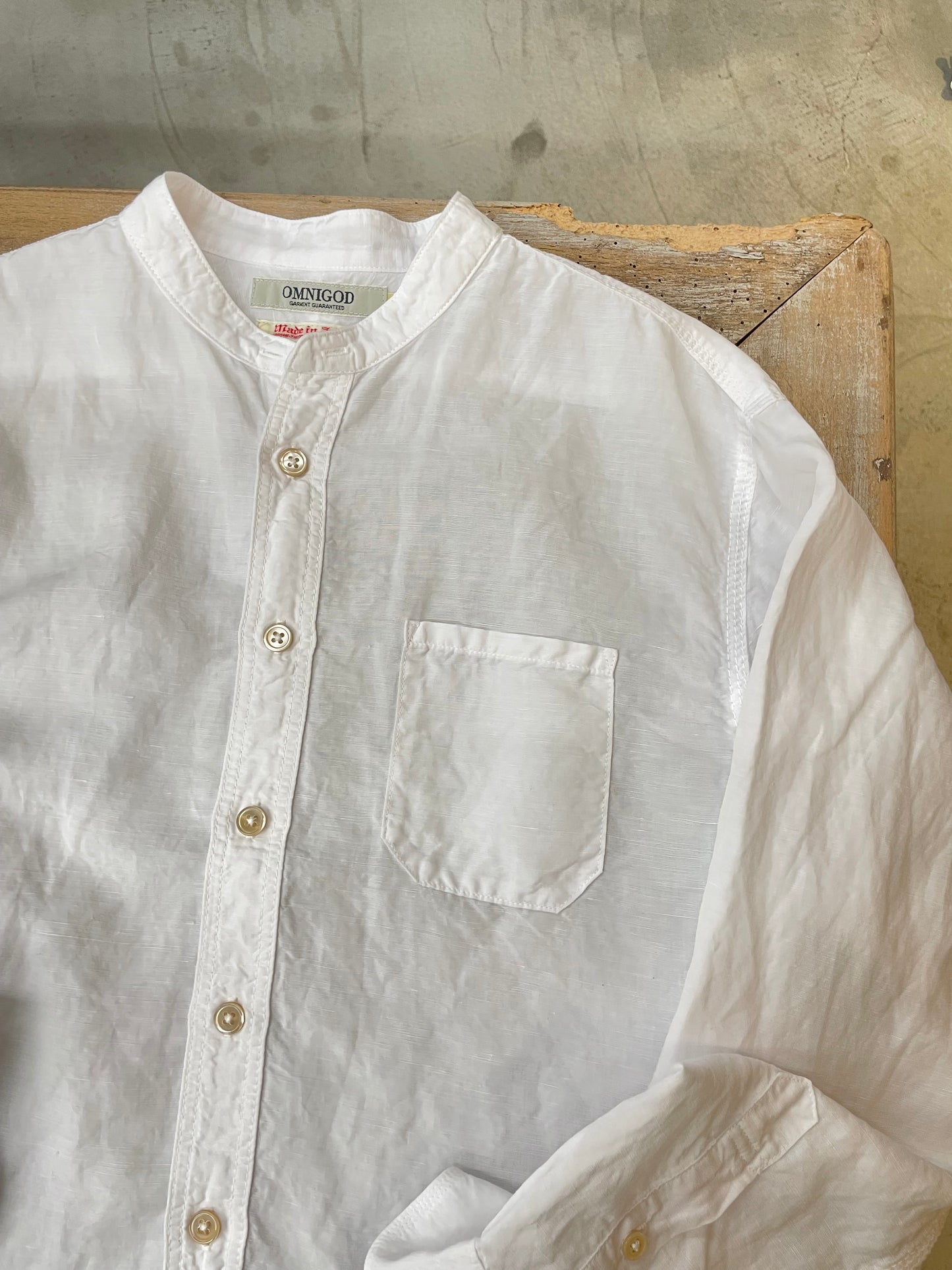スタンドカラーワークシャツ / Stand collar work shirt