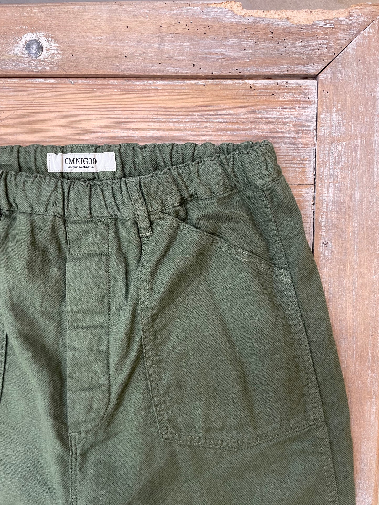 綿麻PWイージーパンツ / Cotton Linen Denim PW easy pants