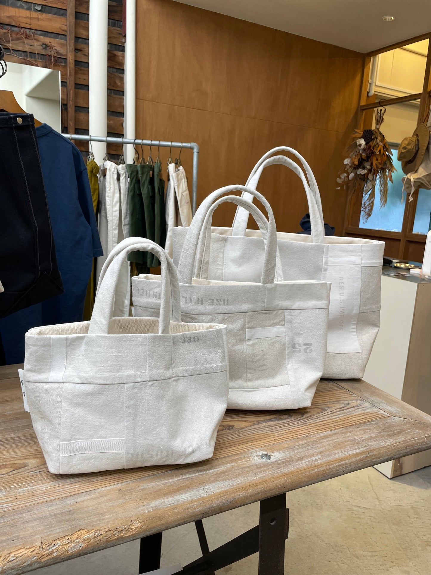 ARTEPOVERA ユーズドフランスシーツバック S / Used France Sheets Bag S