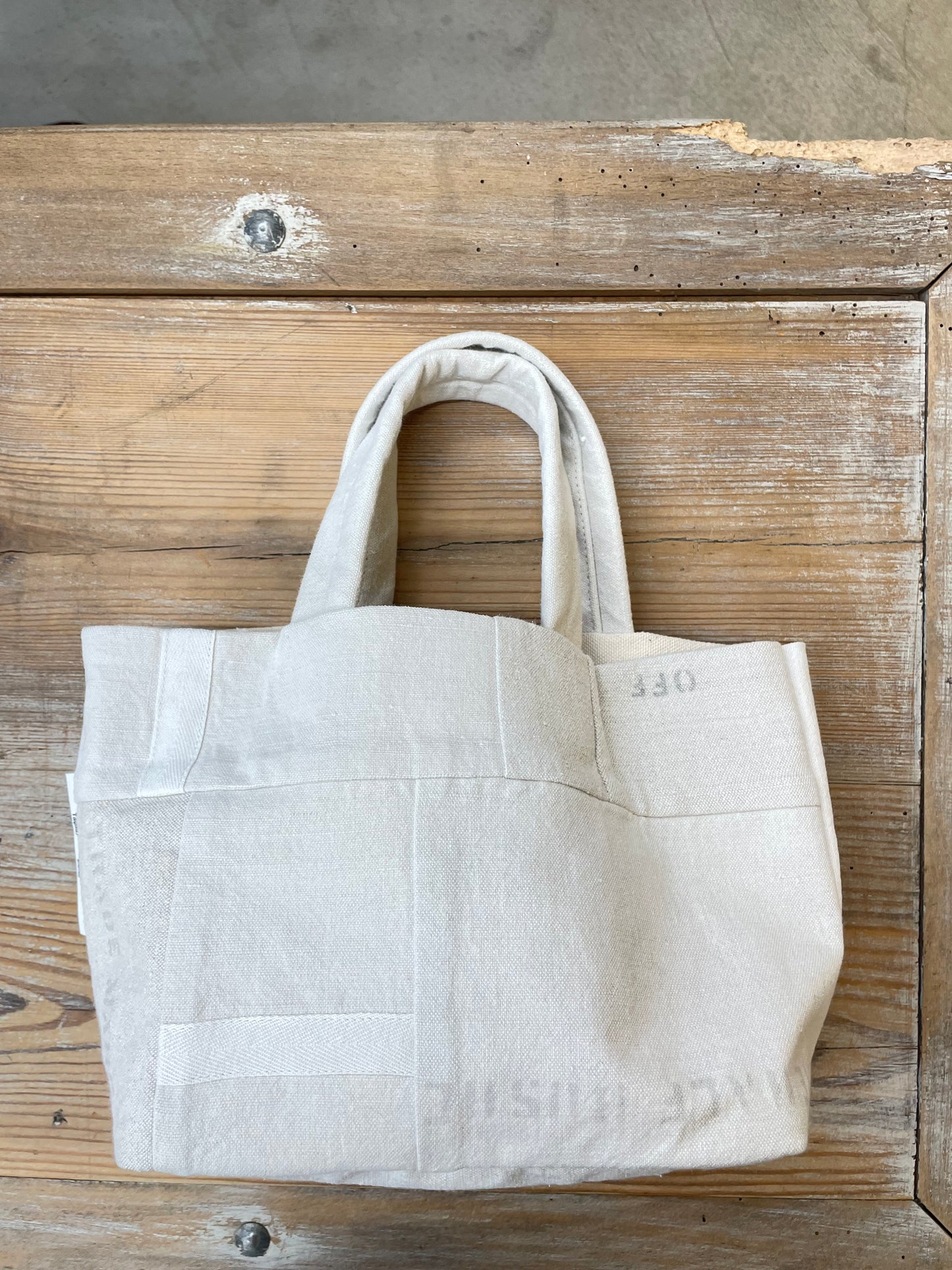 ARTEPOVERA ユーズドフランスシーツバック S / Used France Sheets Bag S
