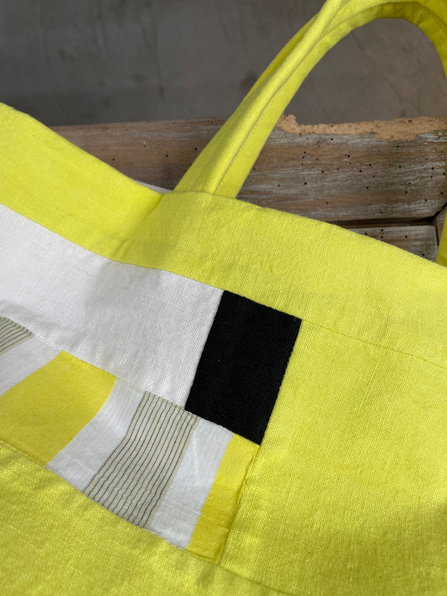 ARTEPOVERA インドコットンストライプバッグ L / India cotton stripe Bag L