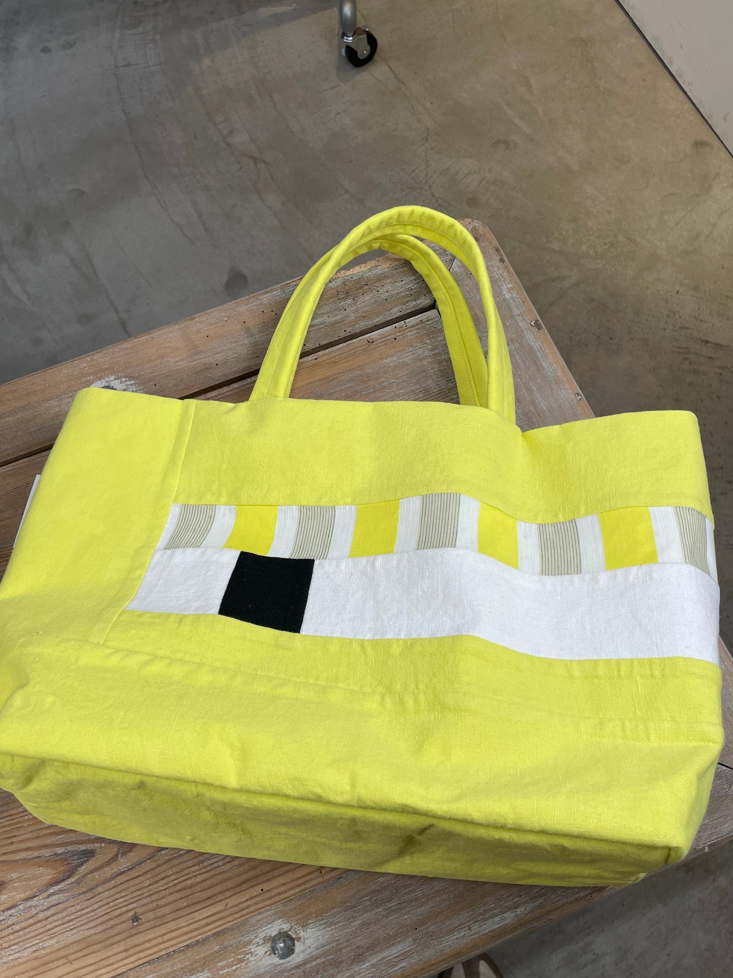 ARTEPOVERA インドコットンストライプバッグ L / India cotton stripe Bag L