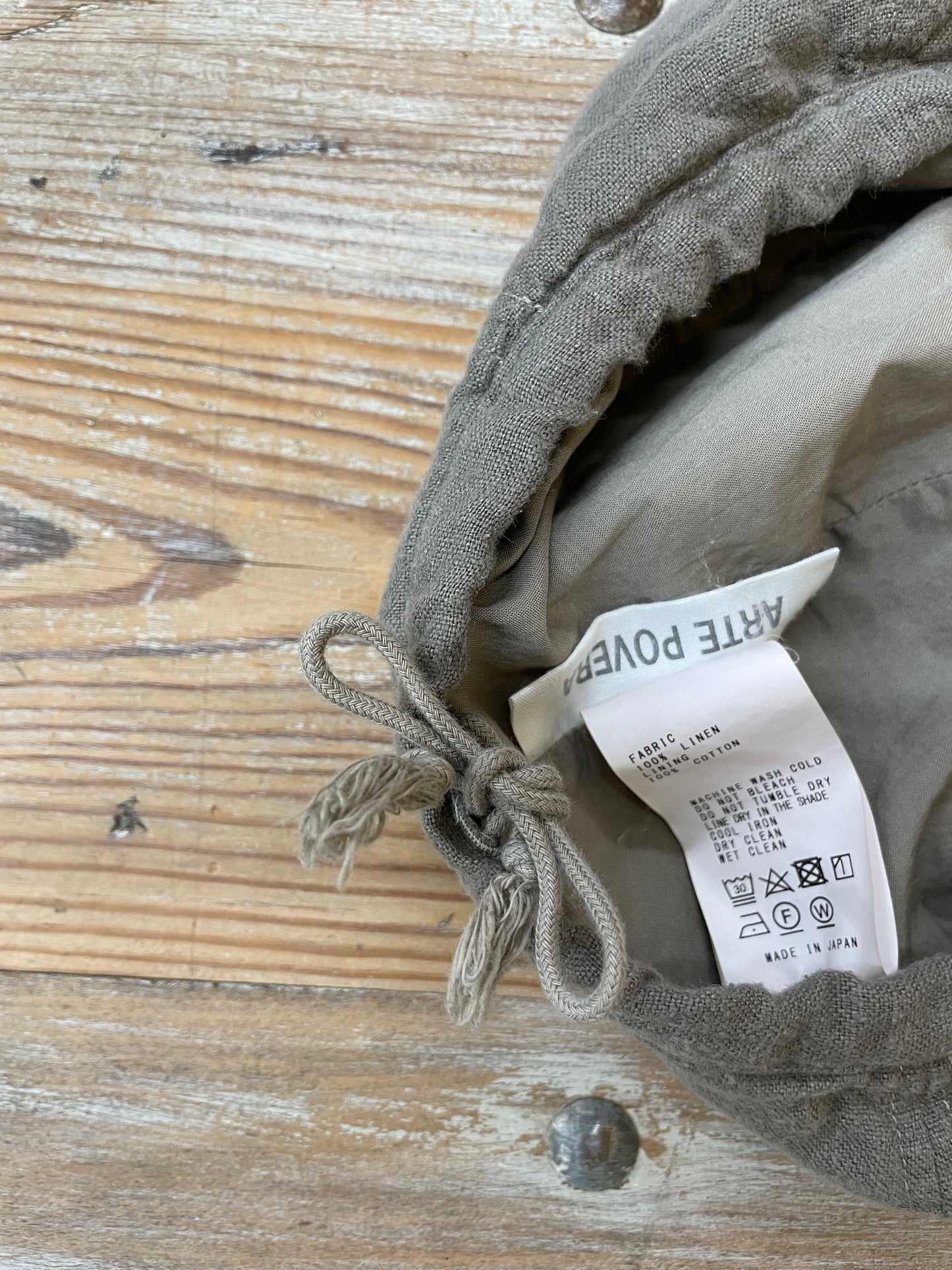 ARTEPOVERA リネン起毛製品染めベレー帽 / Linen garment dye beret