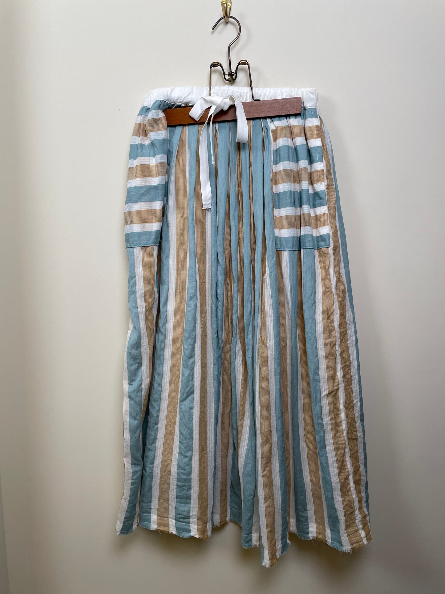 ARTEPOVERA インドコットンストライプギャザースカート / India cotton stripe gather skirt
