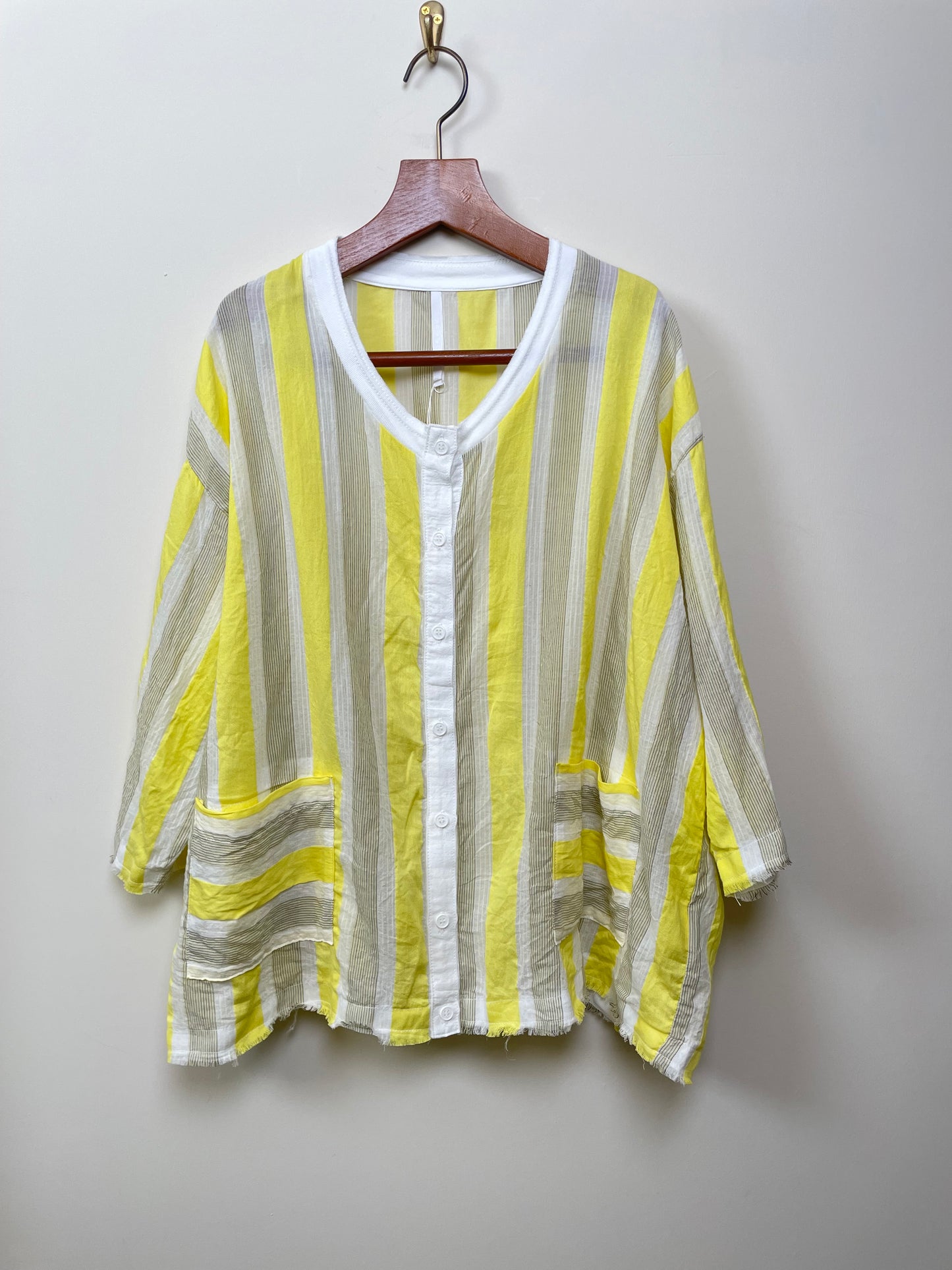 ARTEPOVERA インドコットンストライプカーデ / India cotton stripe cardigan