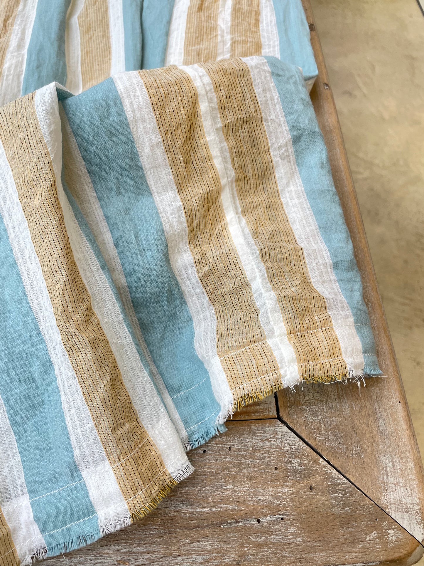 ARTEPOVERA インドコットンストライプギャザースカート / India cotton stripe gather skirt