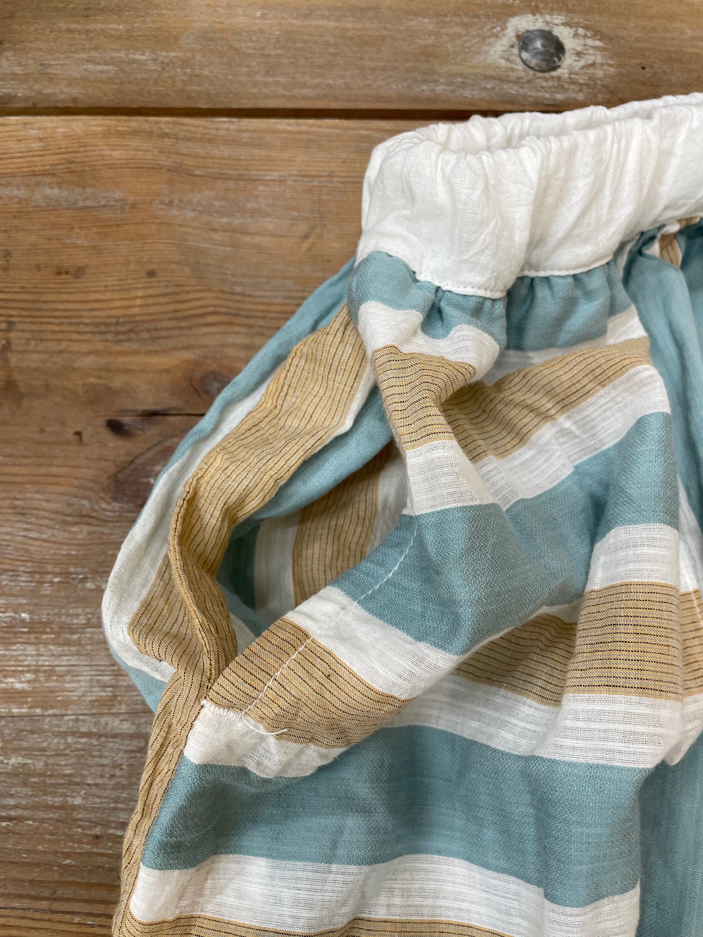 ARTEPOVERA インドコットンストライプギャザースカート / India cotton stripe gather skirt