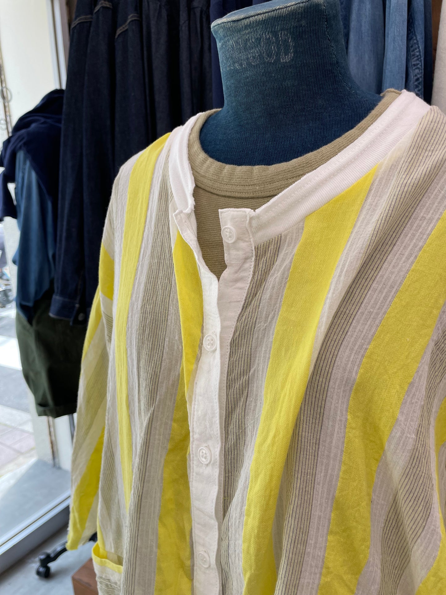 ARTEPOVERA インドコットンストライプカーデ / India cotton stripe cardigan