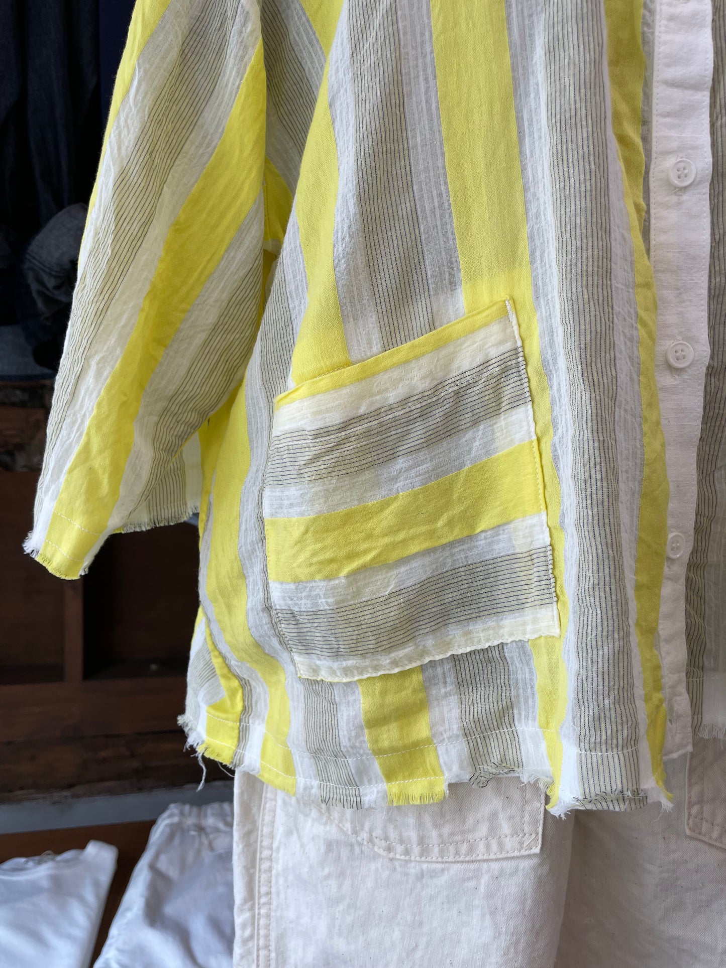 ARTEPOVERA インドコットンストライプカーデ / India cotton stripe cardigan