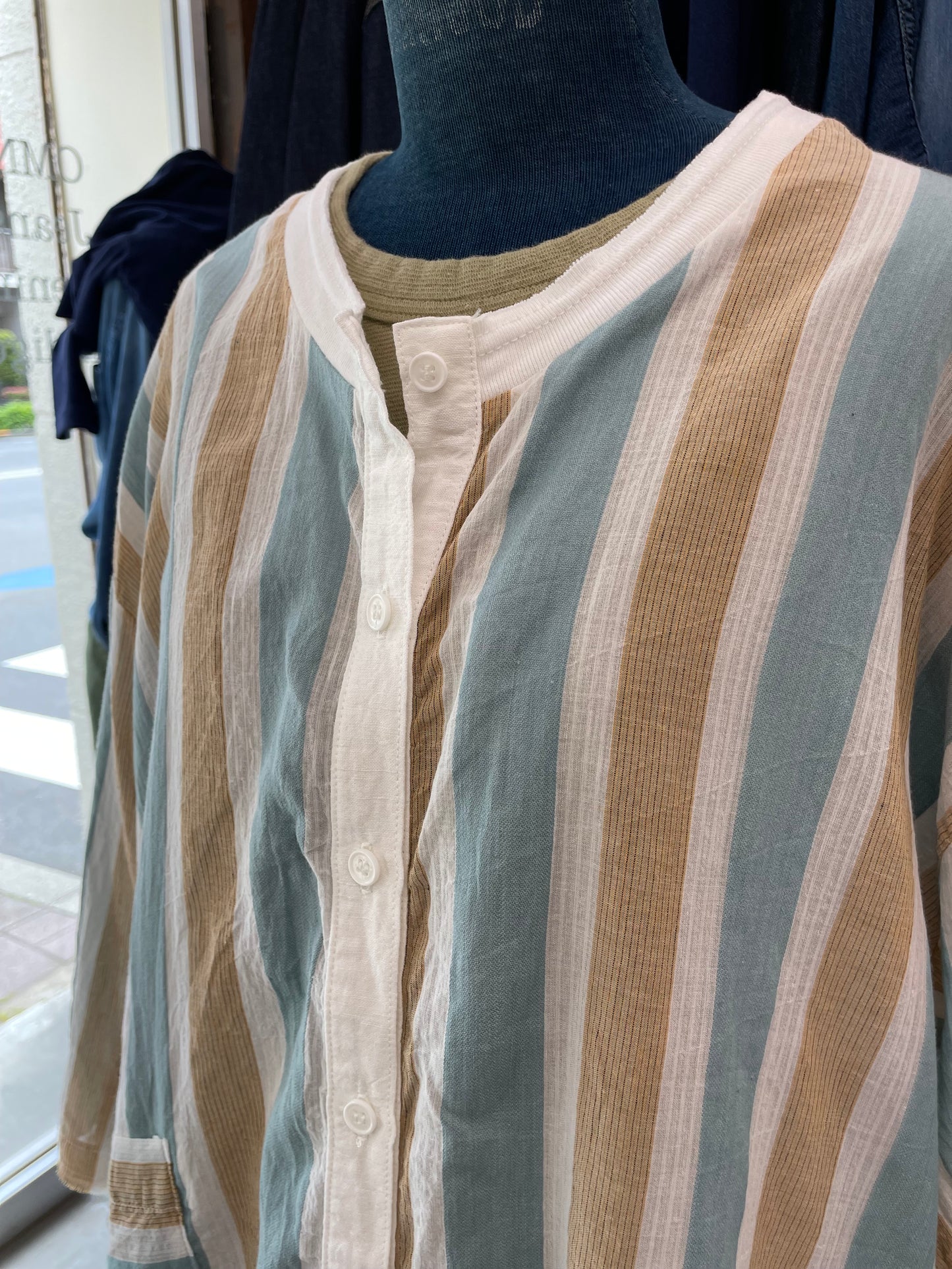 ARTEPOVERA インドコットンストライプカーデ / India cotton stripe cardigan