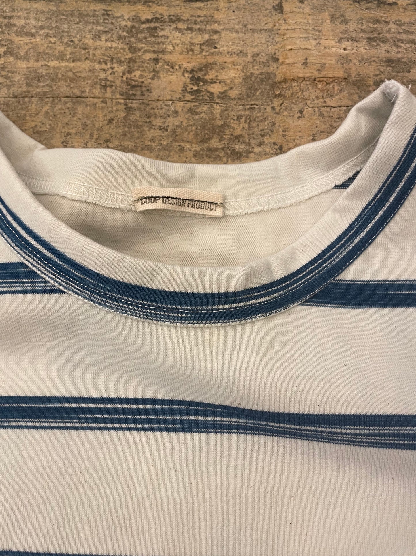 藍染めボーダーリラックスTシャツ / AI dyeing Border relax T-shirt