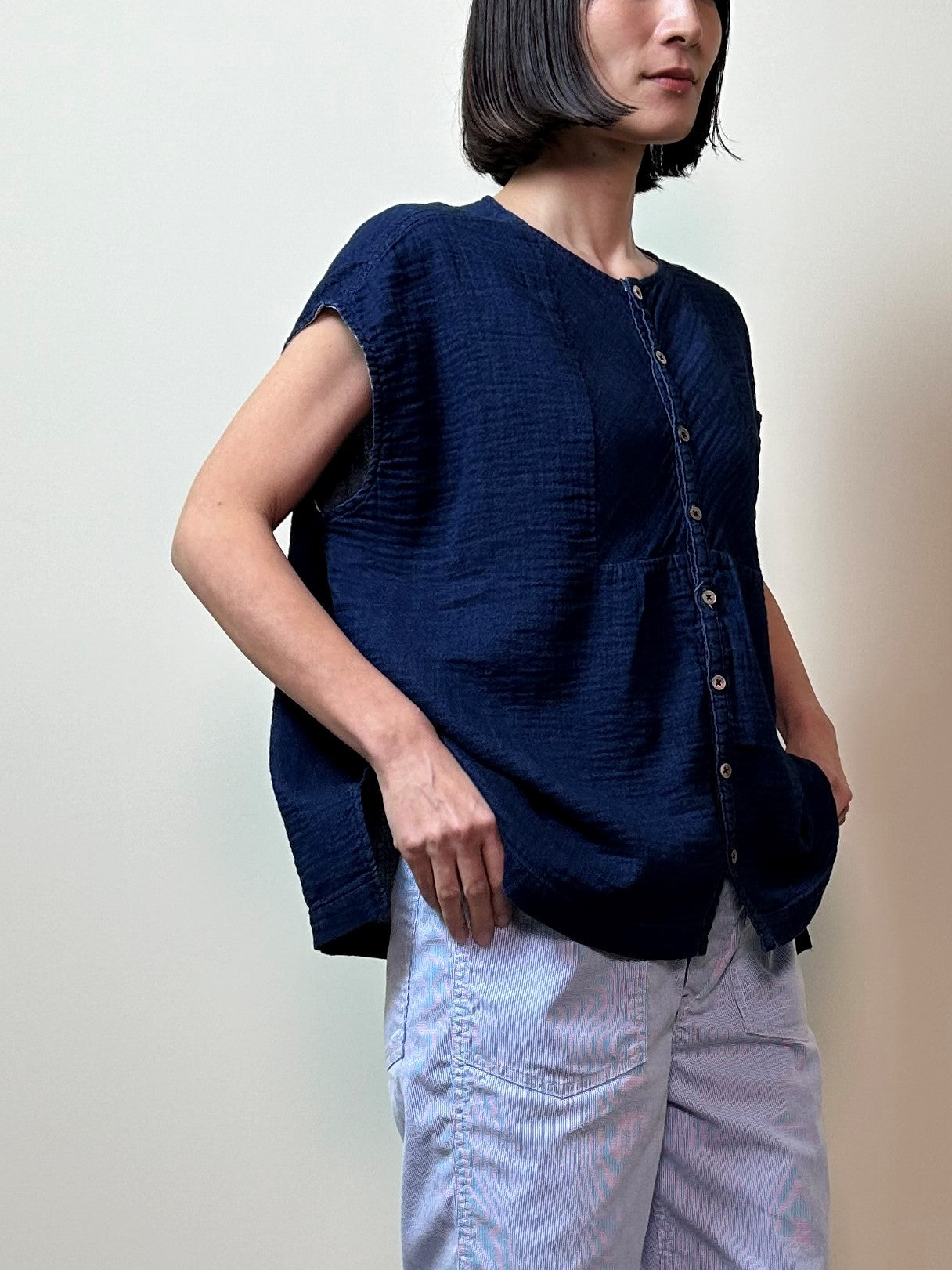 アトリエフレンチスリーブシャツ / Atlier french sleeves shirt