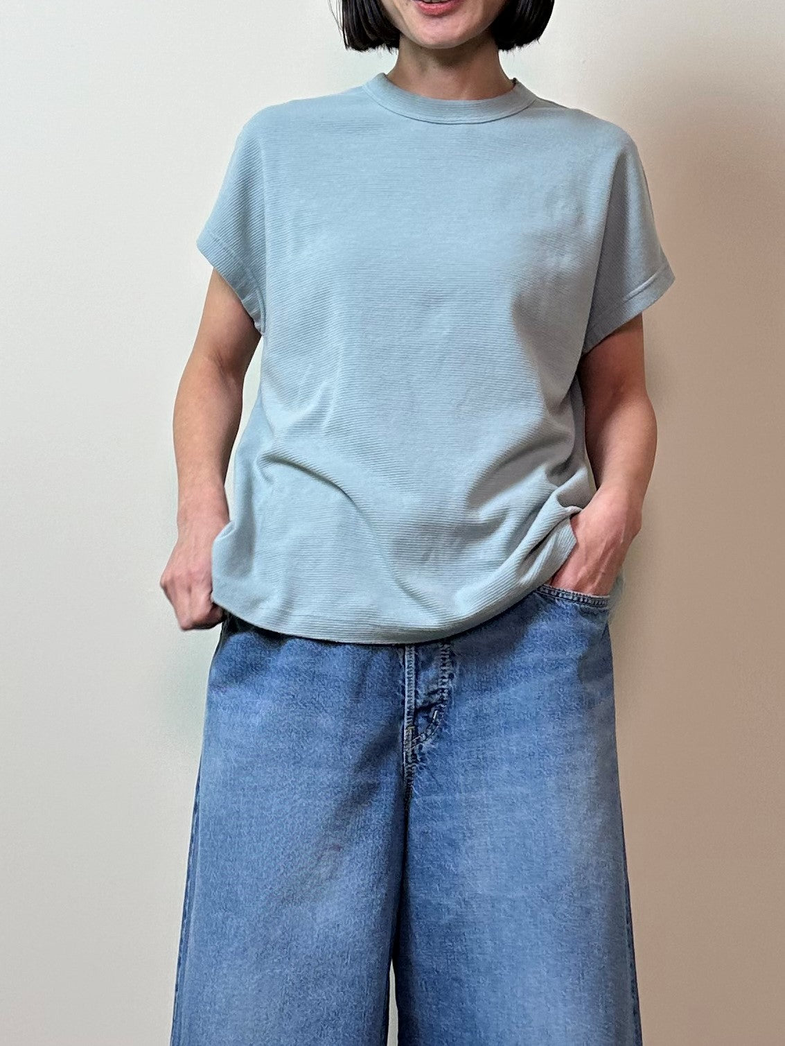 KL FRIES French sleeves T-SHIRT / KL フライスフレンチスリーブTシャツ