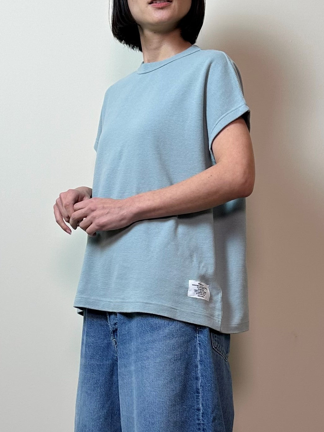 KL FRIES French sleeves T-SHIRT / KL フライスフレンチスリーブTシャツ