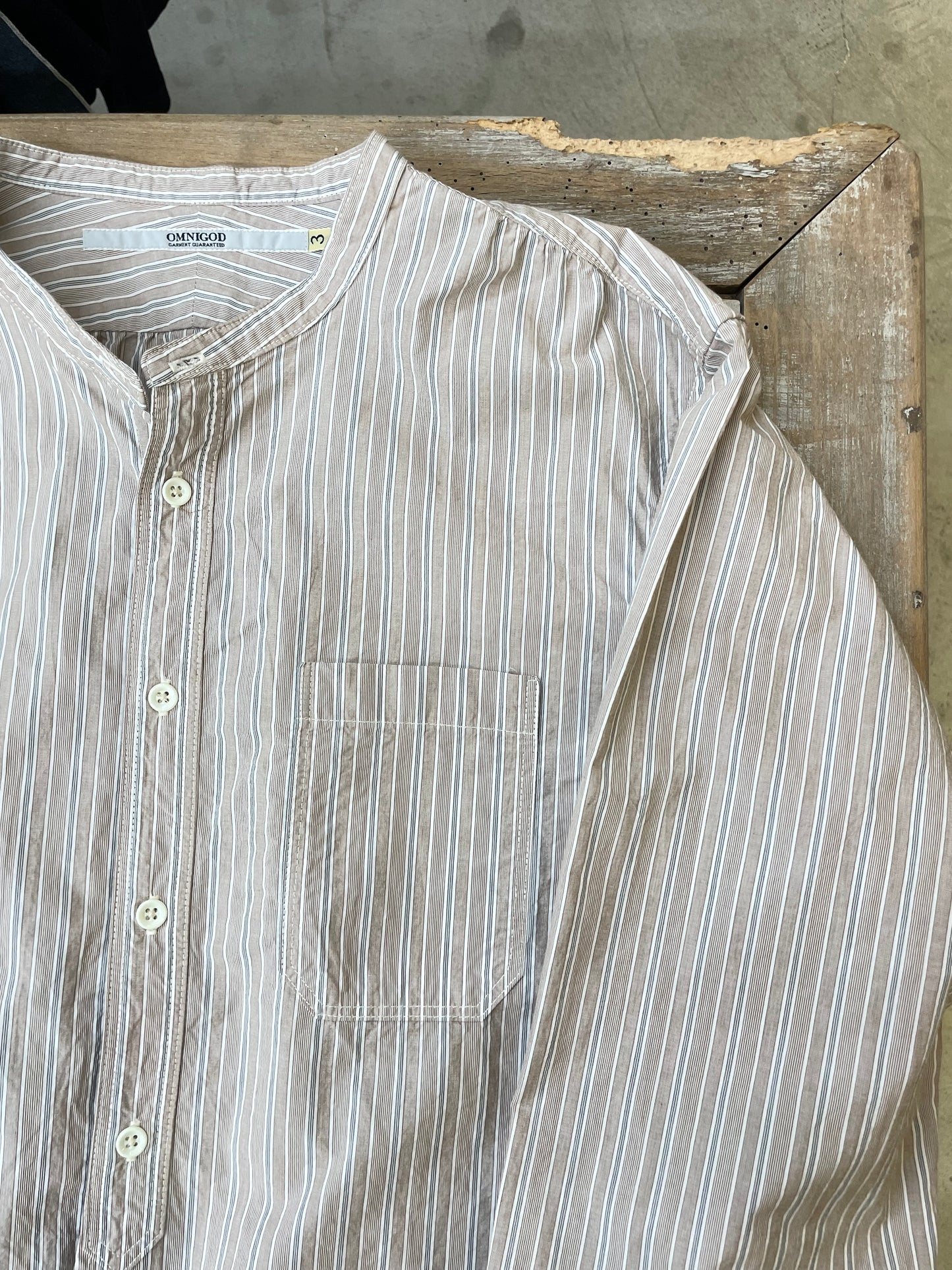 スタンドカラーシャツ / Stand collar shirt