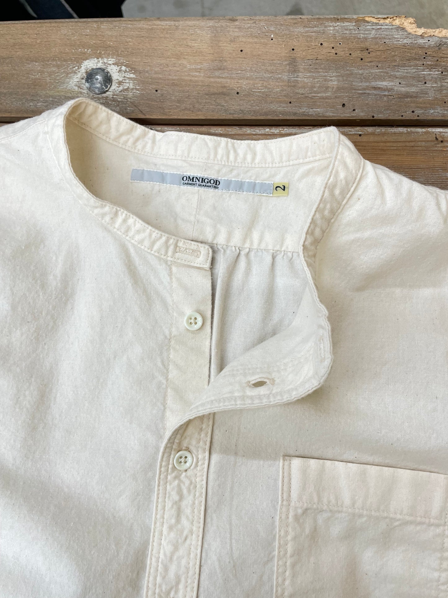 スタンドカラーシャツ / Stand collar shirt