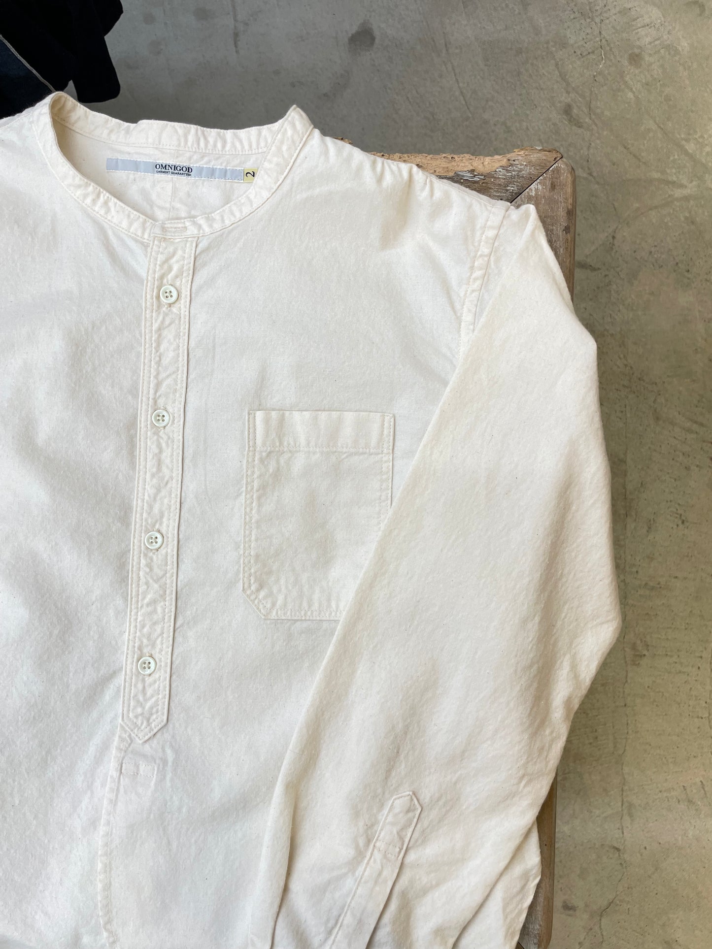 スタンドカラーシャツ / Stand collar shirt