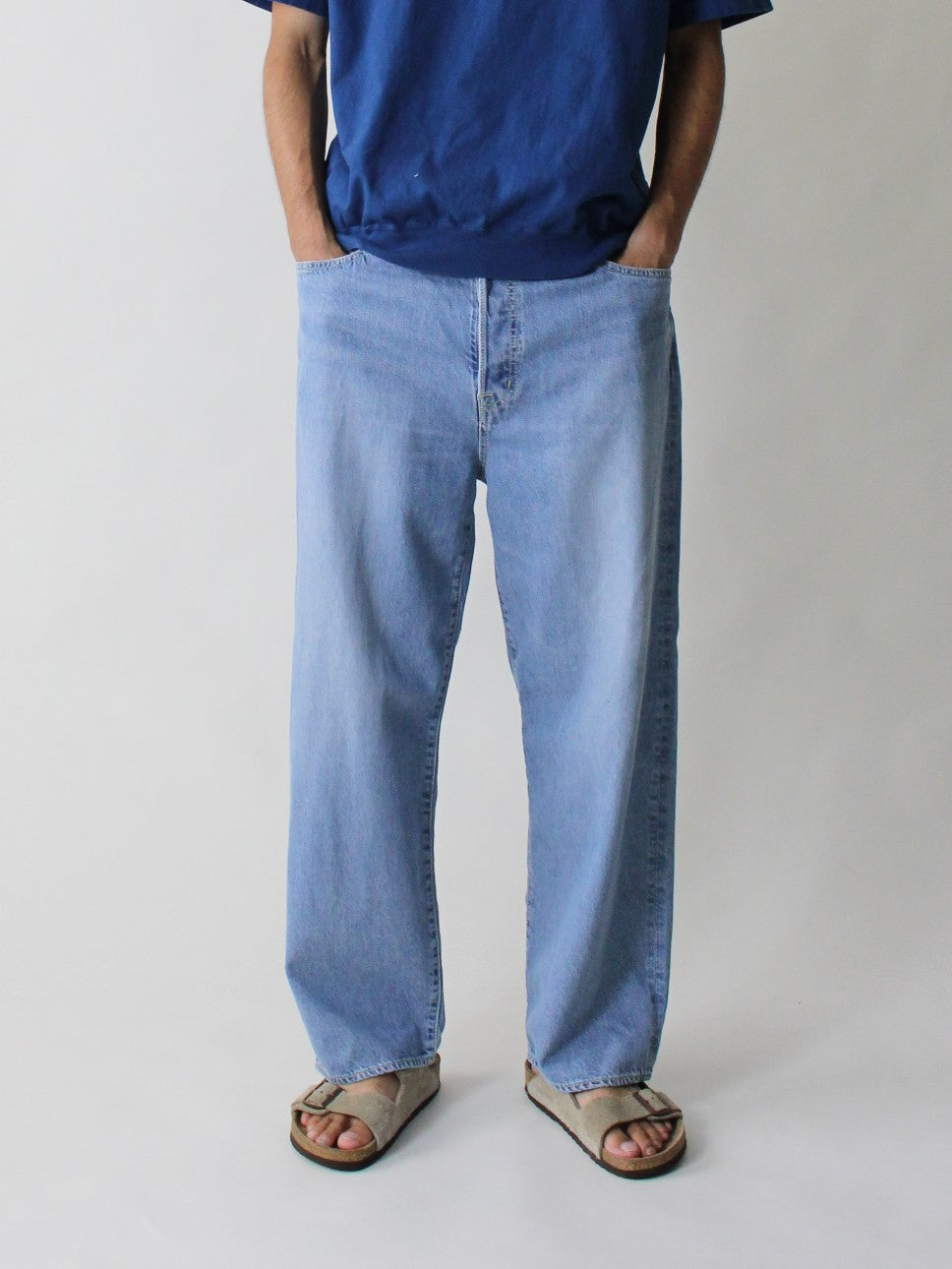5P イージールーズジーンズ ユーズドウォッシュ/ 5P easy loose jeans Used wash