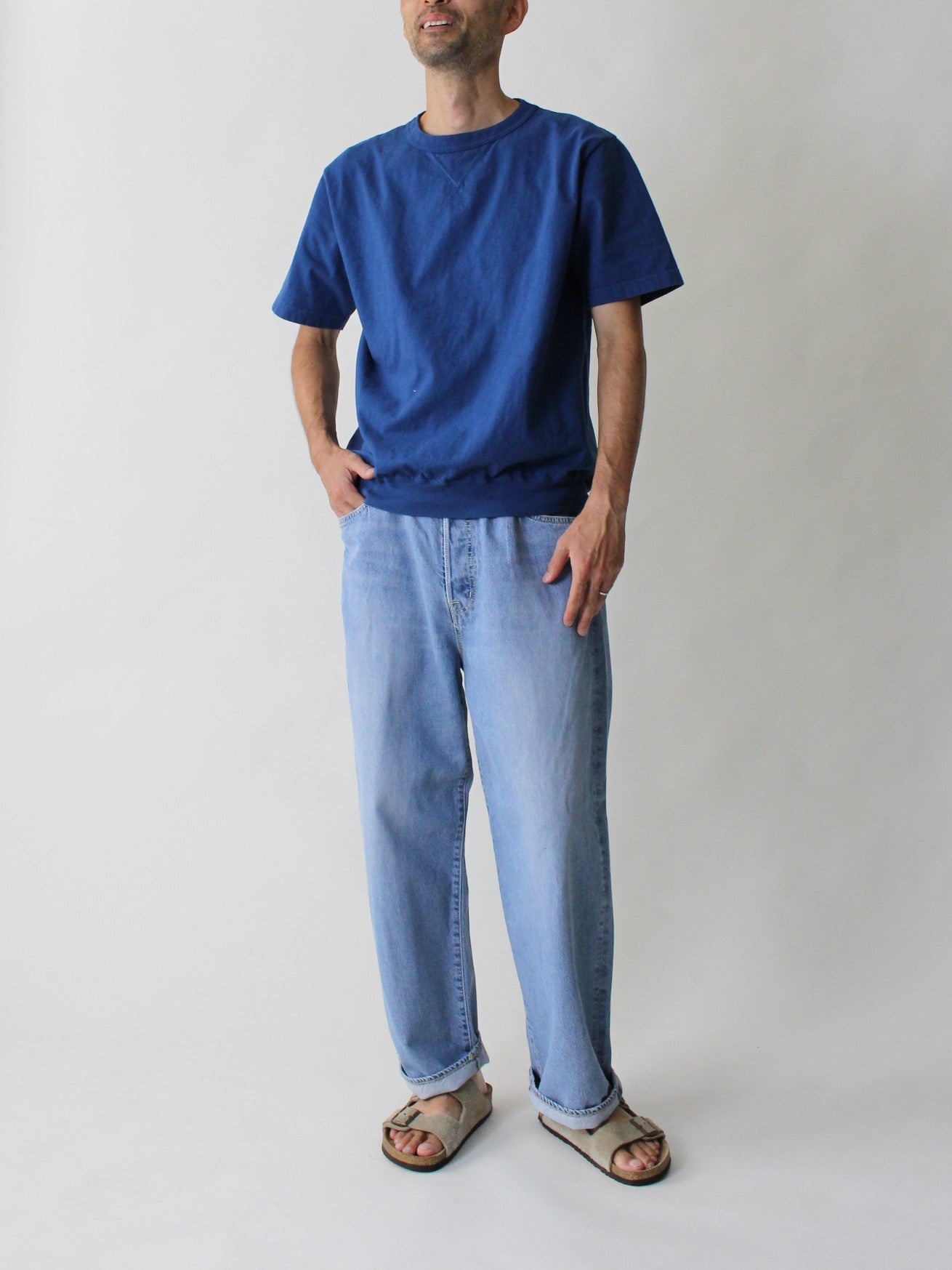 5P イージールーズジーンズ ユーズドウォッシュ/ 5P easy loose jeans Used wash