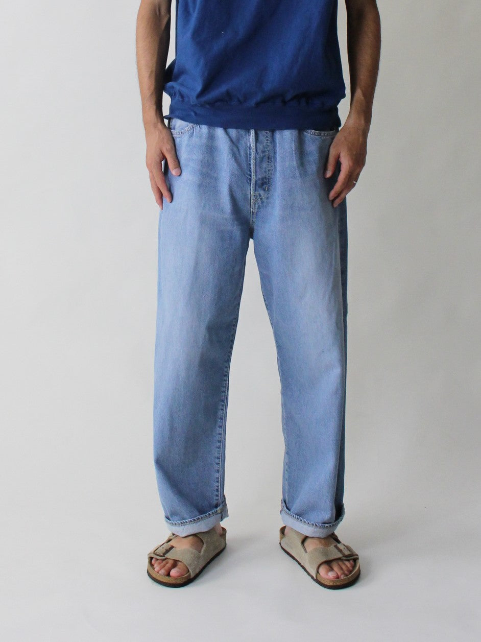 5P イージールーズジーンズ ユーズドウォッシュ/ 5P easy loose jeans Used wash
