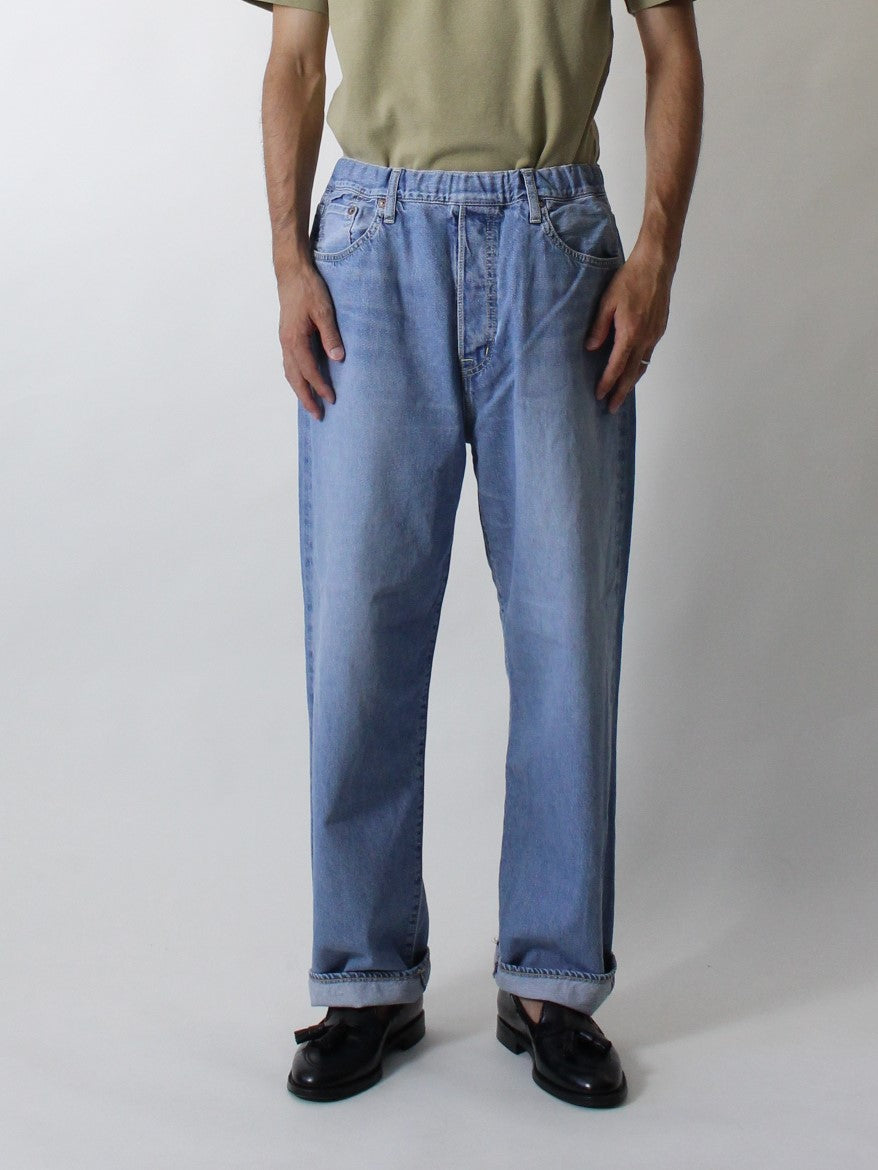 5P イージールーズジーンズ ユーズドウォッシュ/ 5P easy loose jeans Used wash