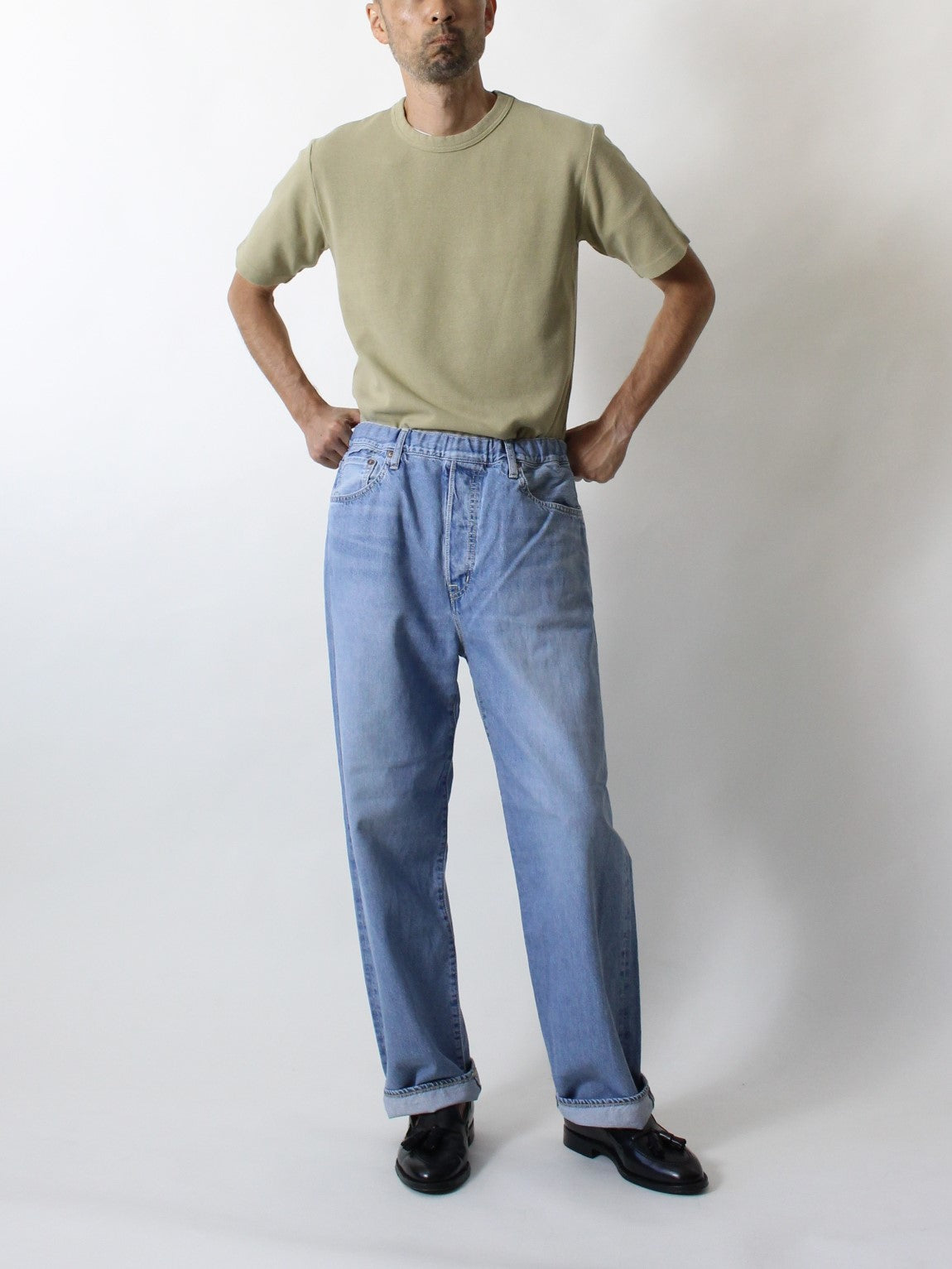 5P イージールーズジーンズ ユーズドウォッシュ/ 5P easy loose jeans Used wash