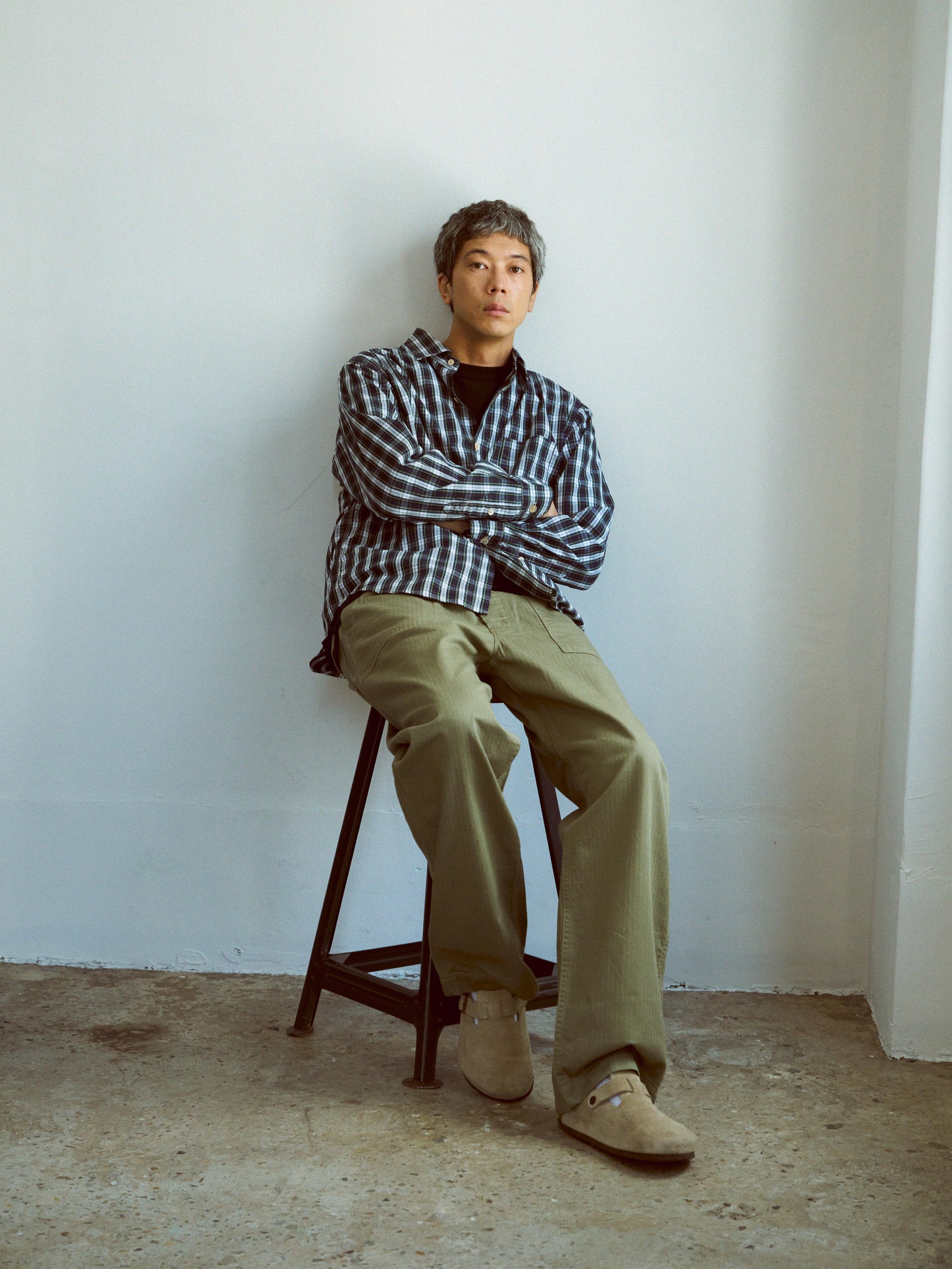 スプレッドカラーシャツ / Spread collar shirt