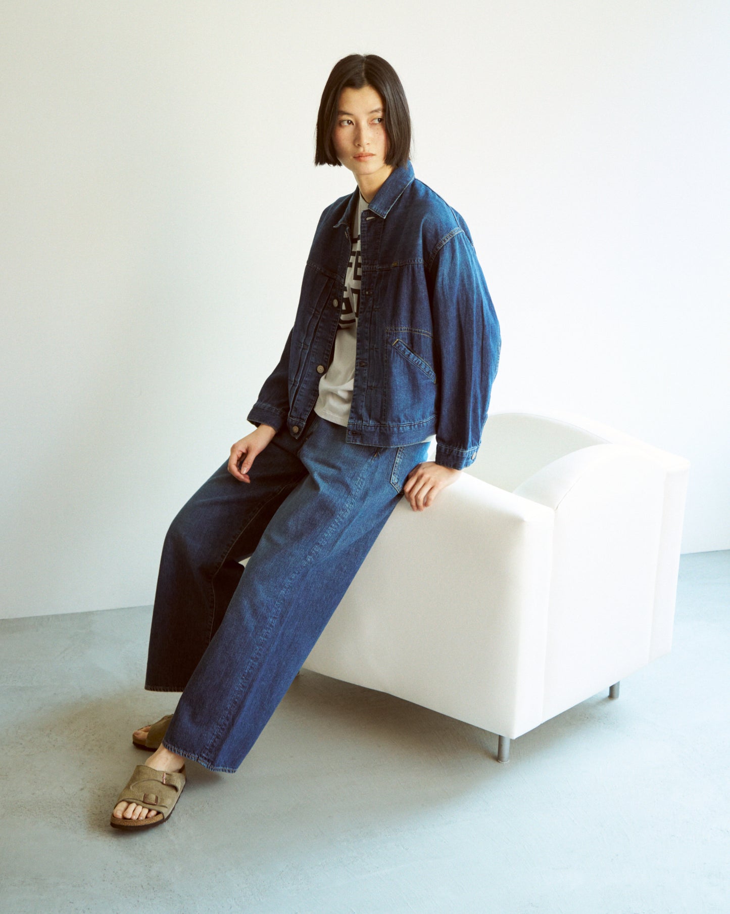 ショートワークジャケットユーズドウォッシュ / Short work jacket used wash