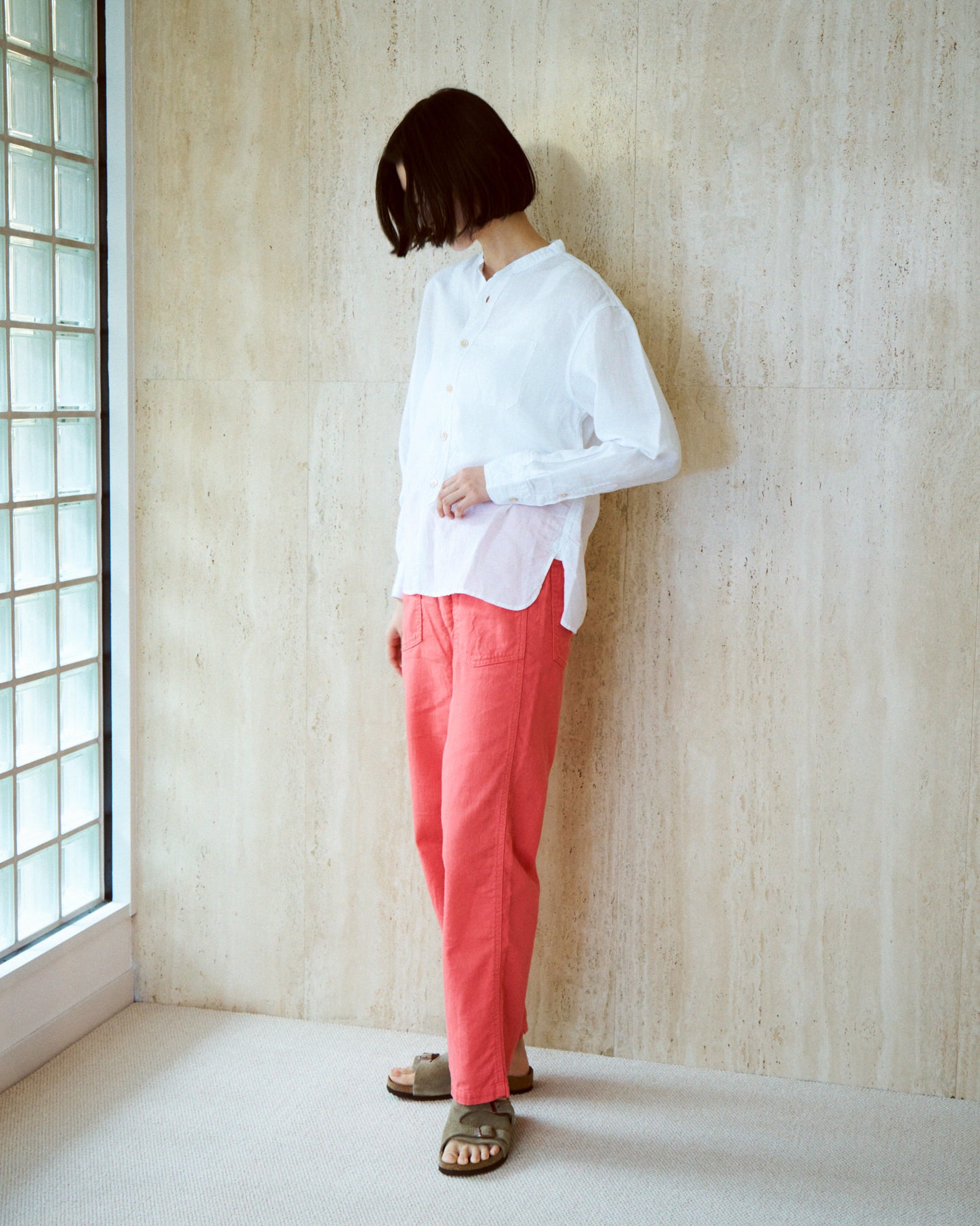 綿麻PWイージーパンツ / Cotton Linen PW easy pants