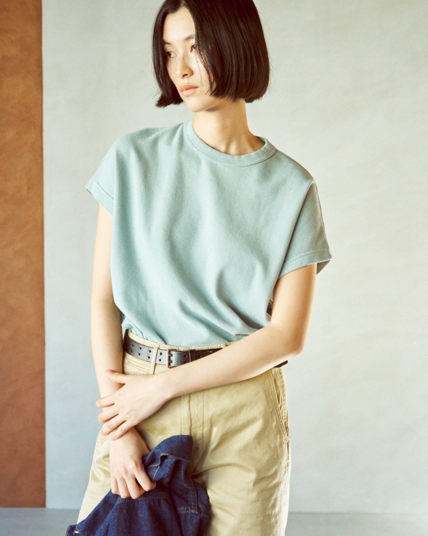 KL FRIES French sleeves T-SHIRT / KL フライスフレンチスリーブTシャツ